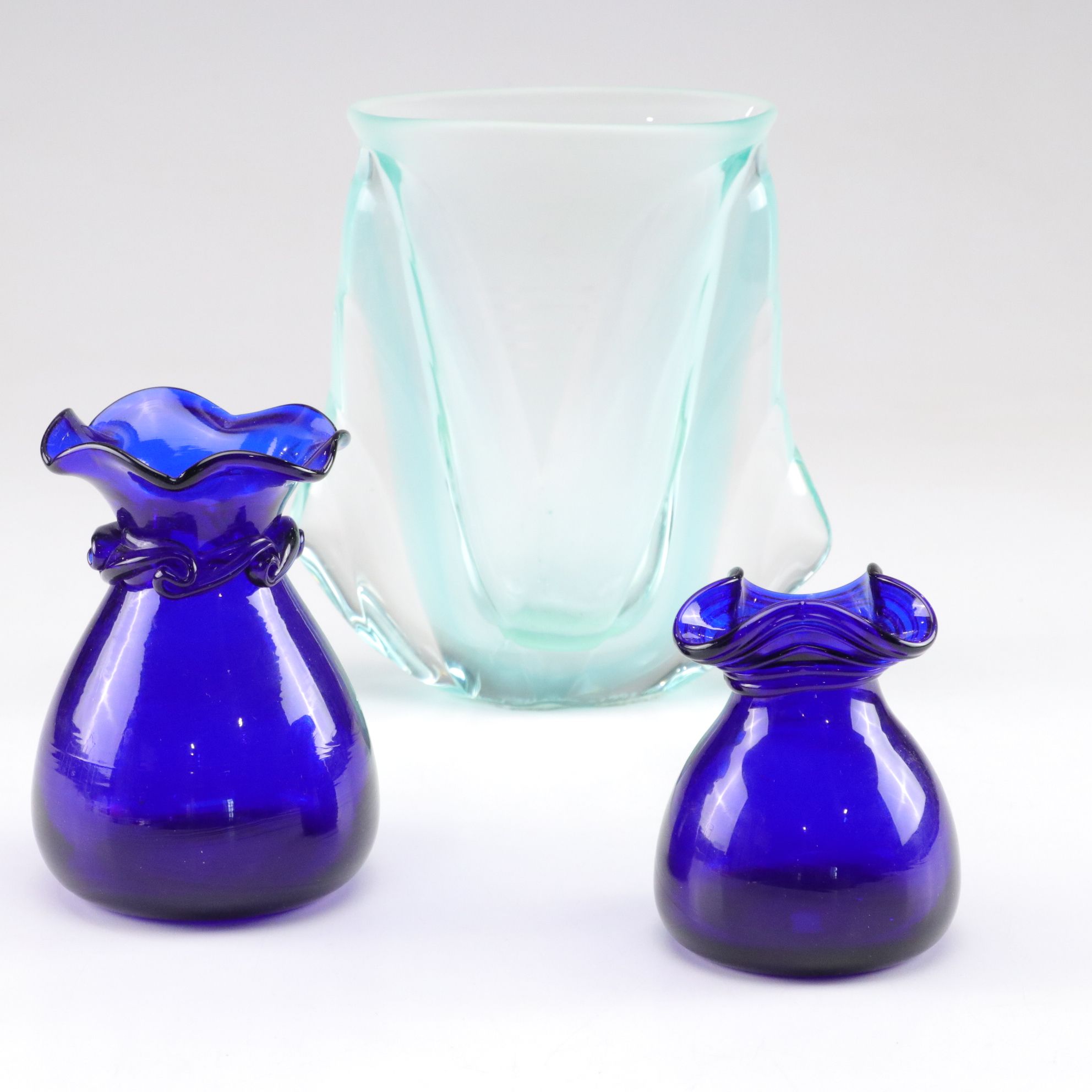 Shelton Glass Works & Other Blown Glass Vases