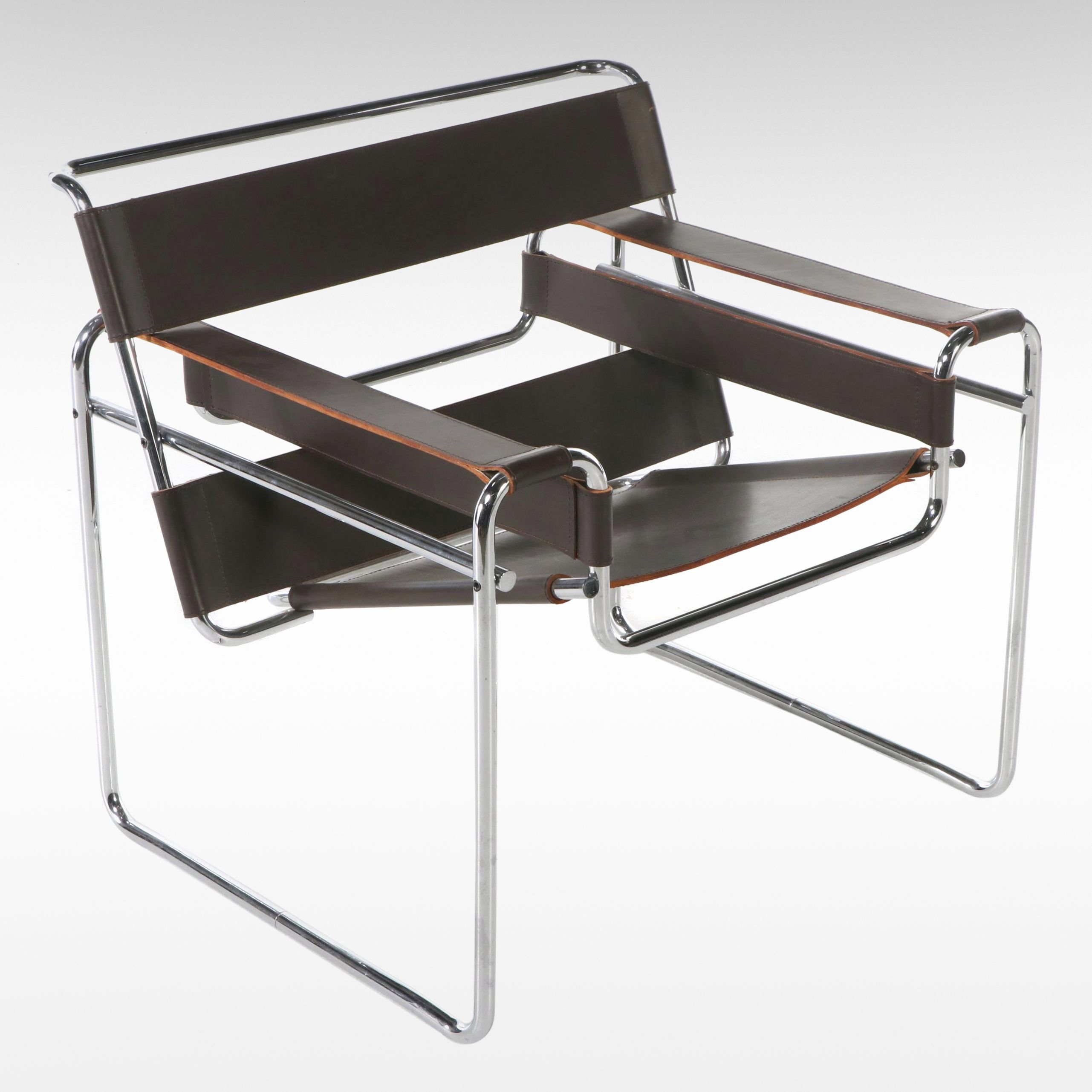 Marcel Breuer for Knoll Chrome and Leather Wassily Chair