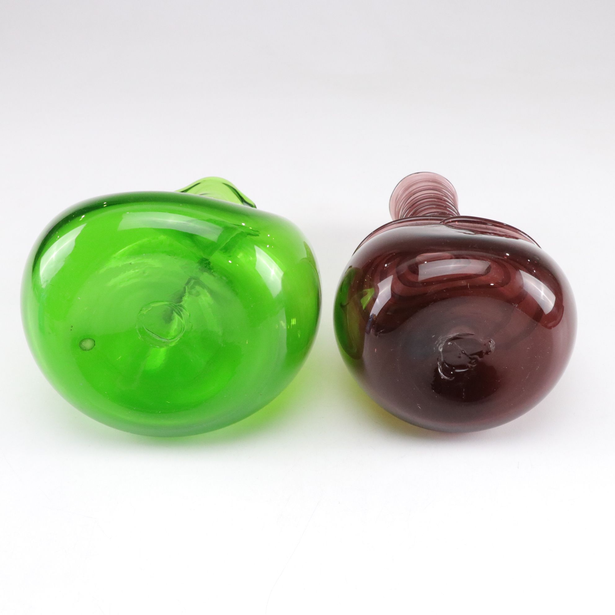 Amethyst Spiral Neck Vase, Lime Green Donut Glass Decanter, Crackle Glass & More