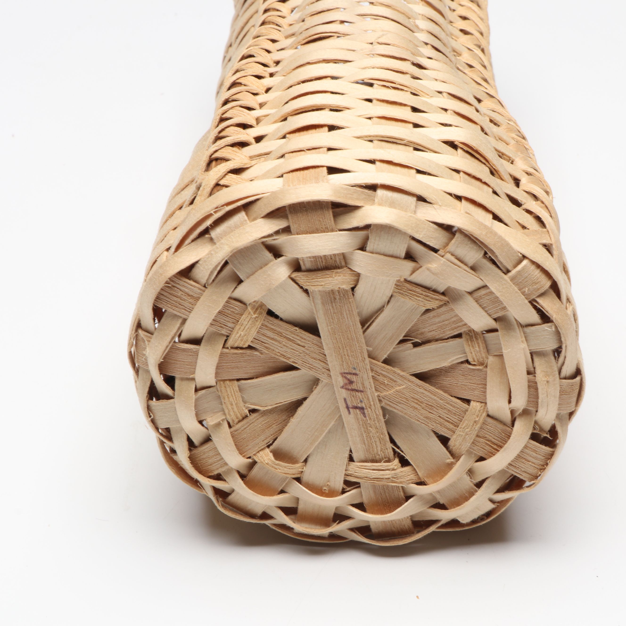 Passamaquoddy Artisan Crafted Brown Ash and Sweetgrass Baskets