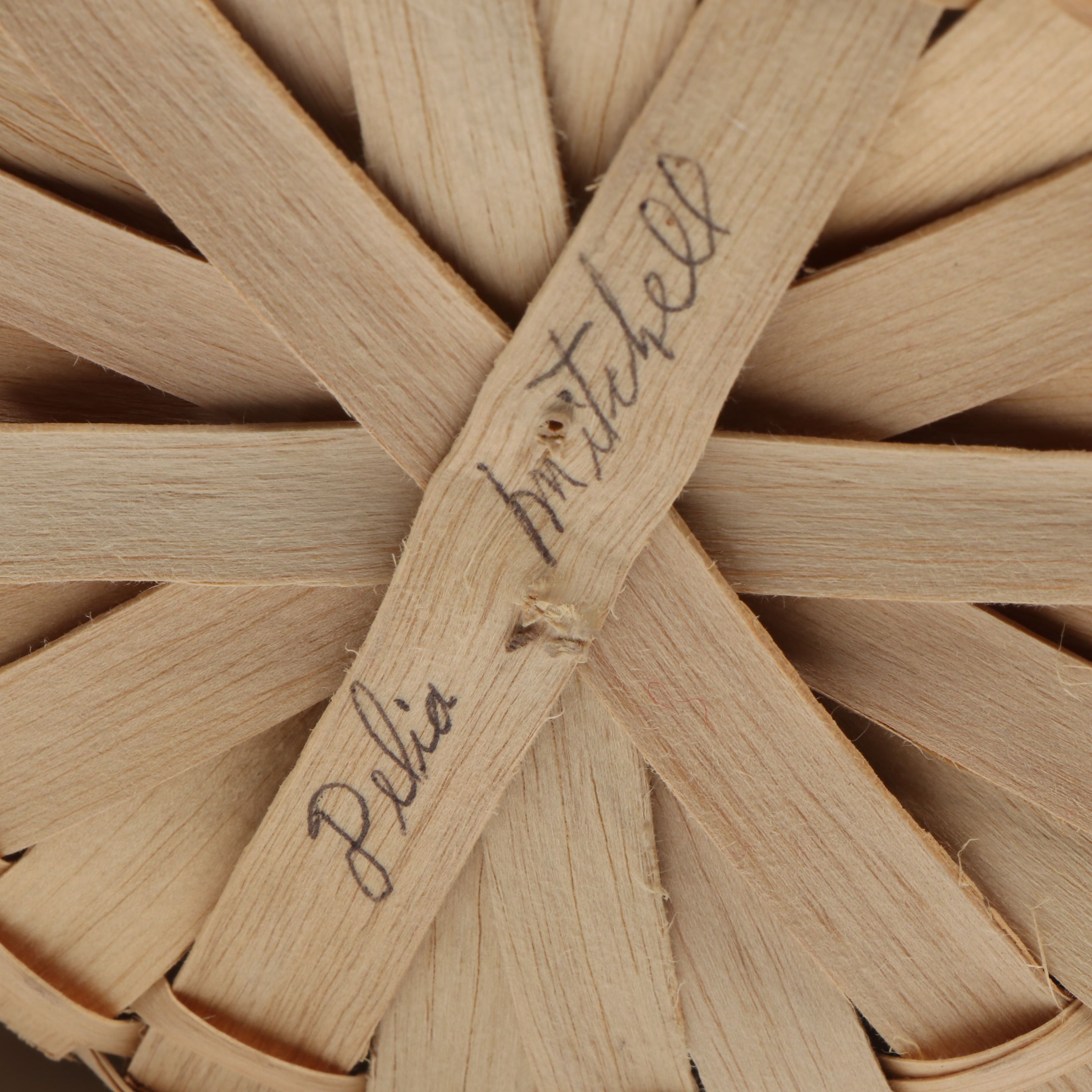 Passamaquoddy Artisan Crafted Brown Ash and Sweetgrass Baskets