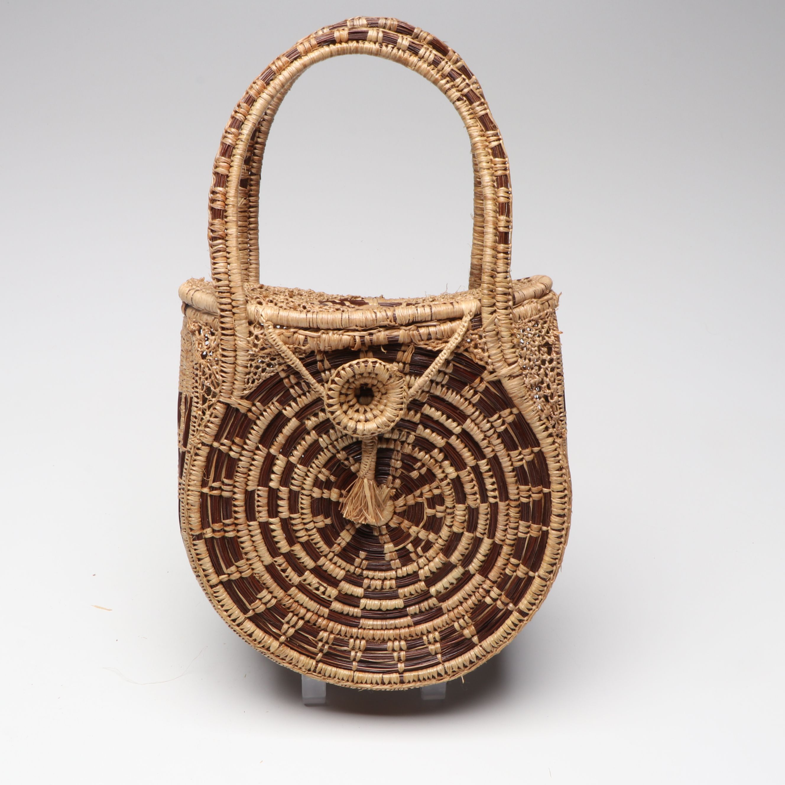Brazilian Candomblé Ceremonial Basket and Handwoven Handbag