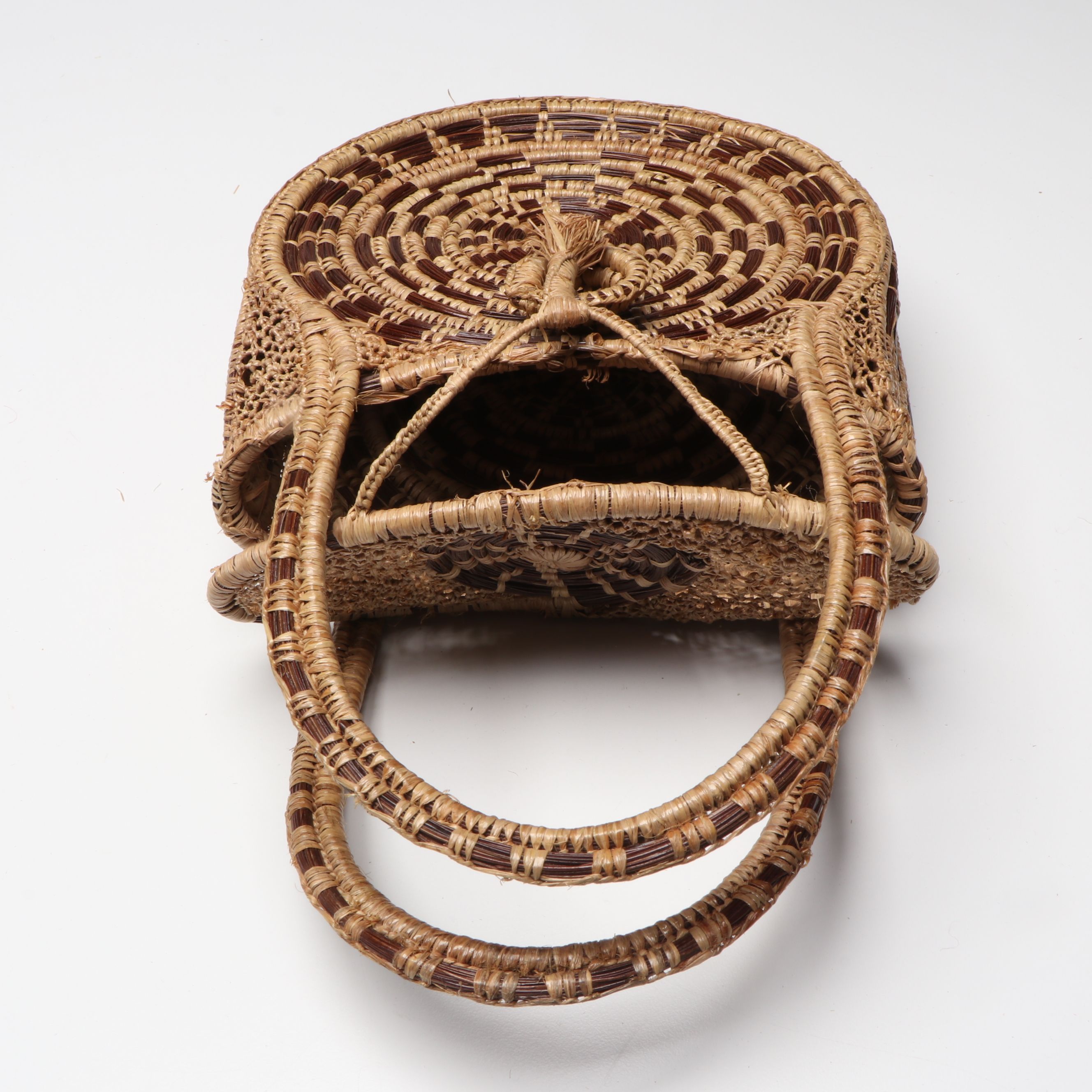 Brazilian Candomblé Ceremonial Basket and Handwoven Handbag