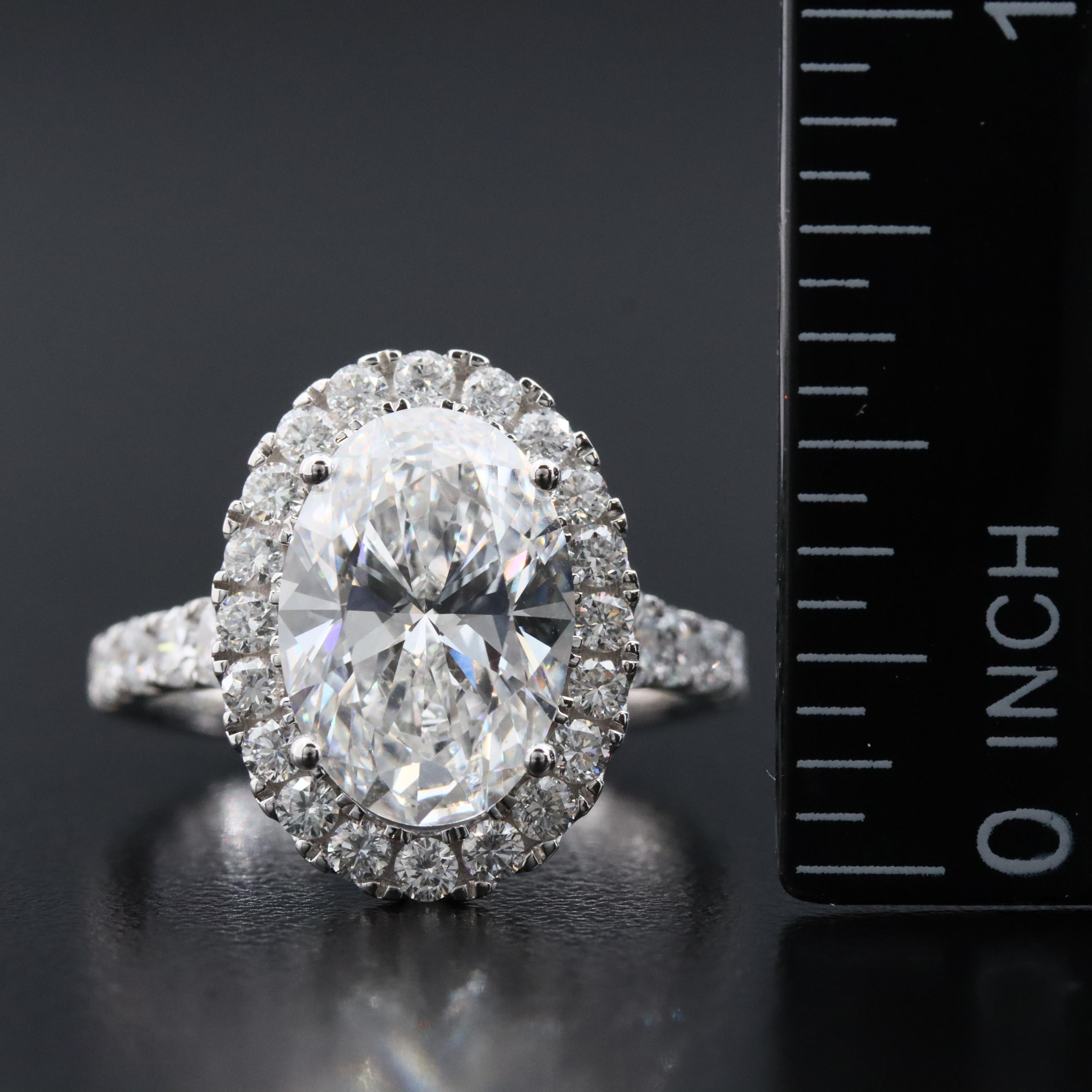 14K 4.98 CTW Lab Grown Diamond Ring