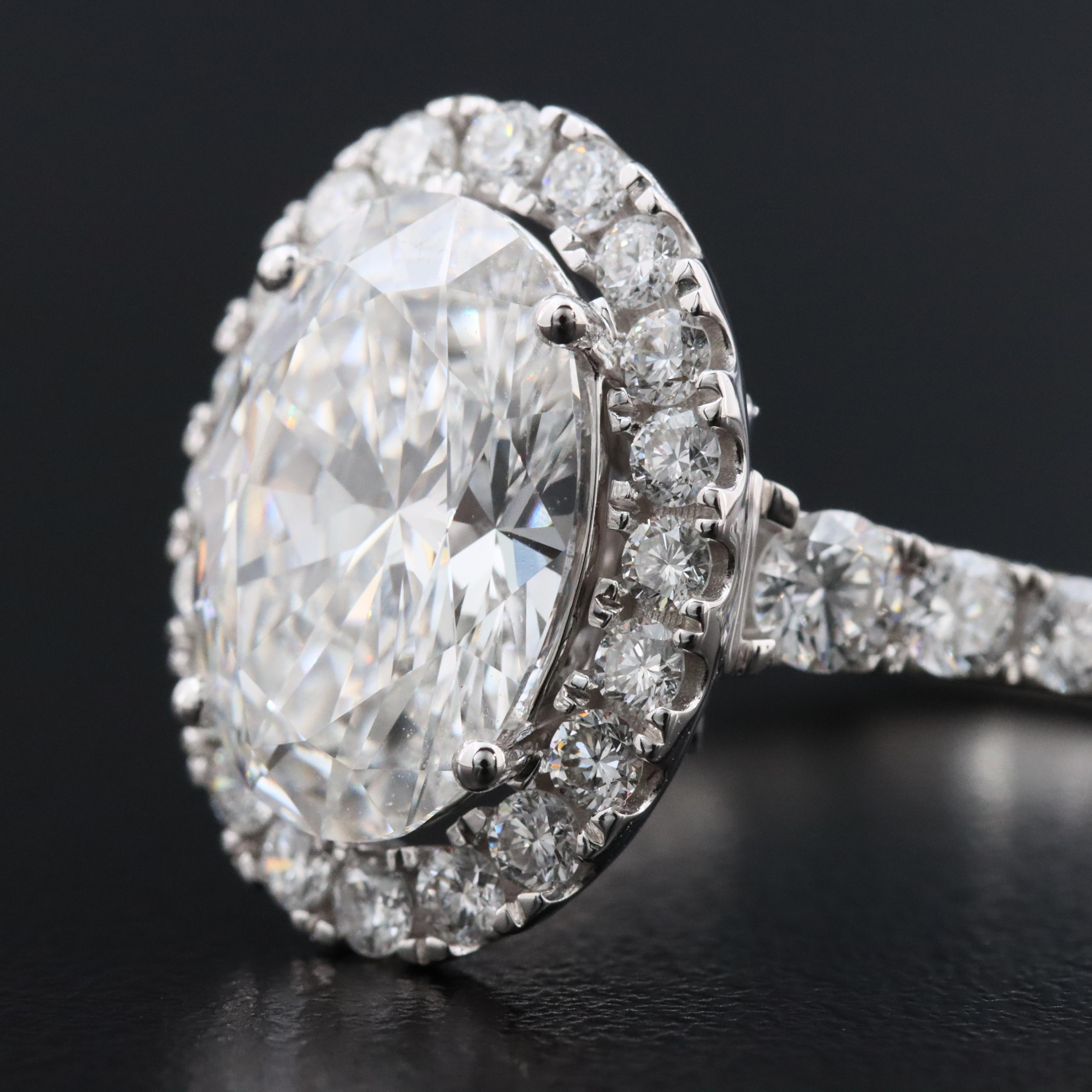 14K 4.98 CTW Lab Grown Diamond Ring