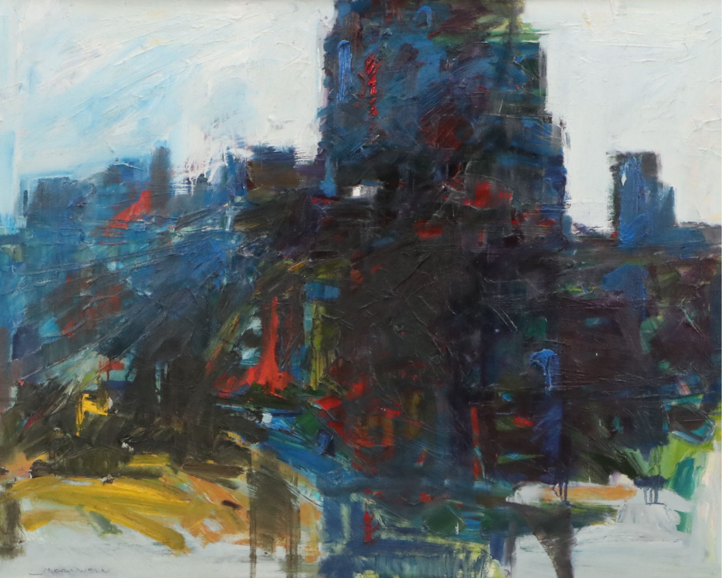 Jack Meanwell Oil Painting "Castle Tower," 1989