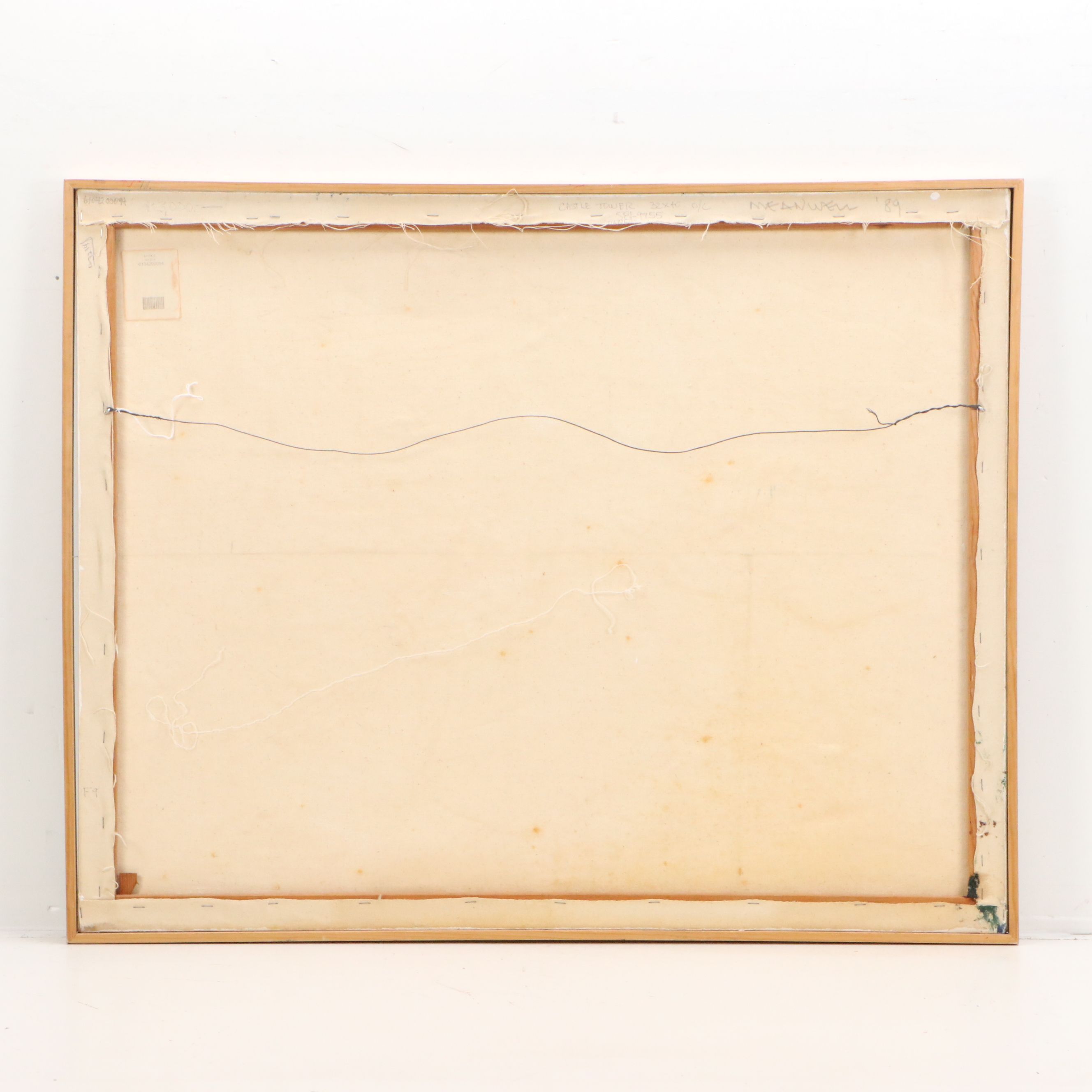 Jack Meanwell Oil Painting "Castle Tower," 1989