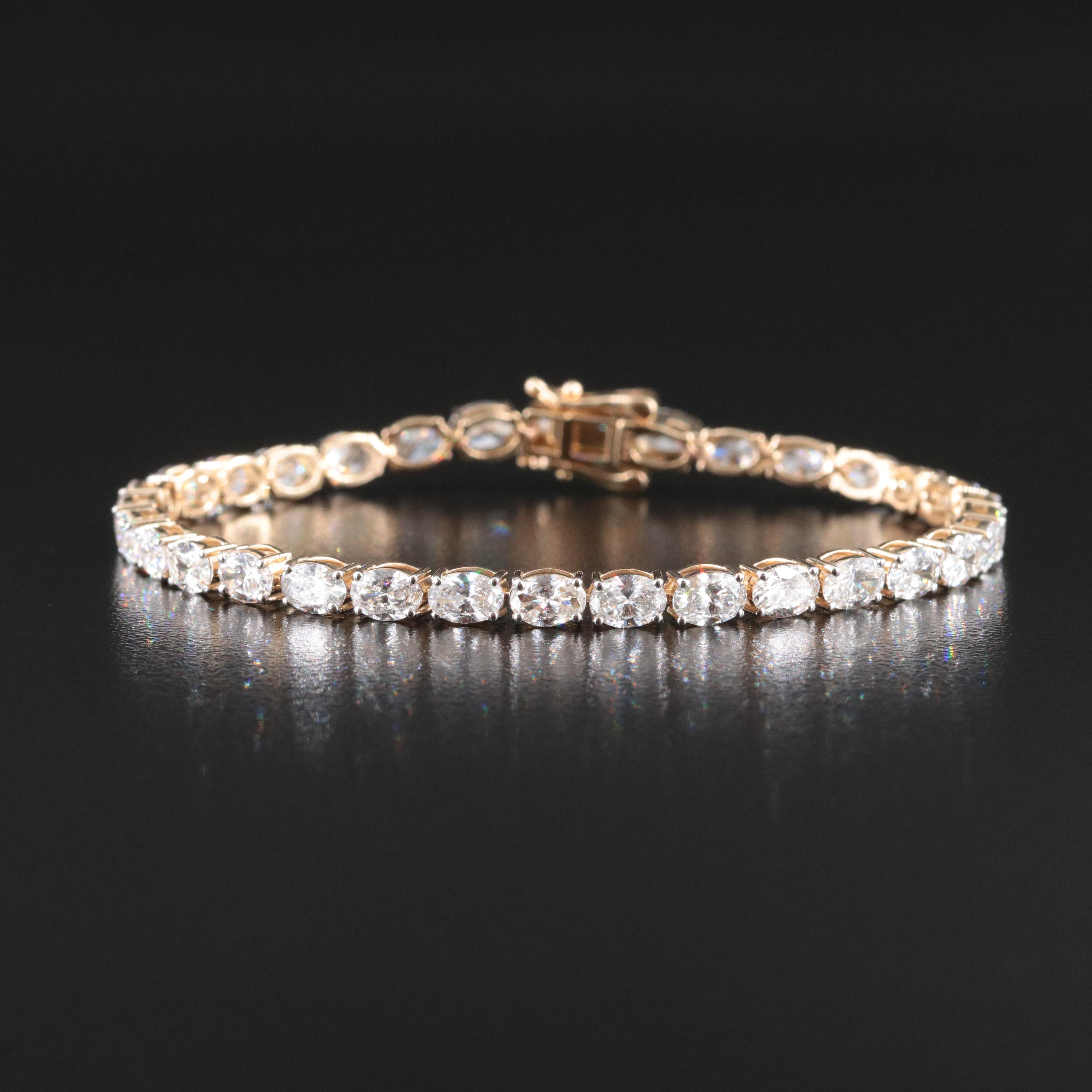 14K 7.75 CTW Lab Grown Diamond Line Bracelet