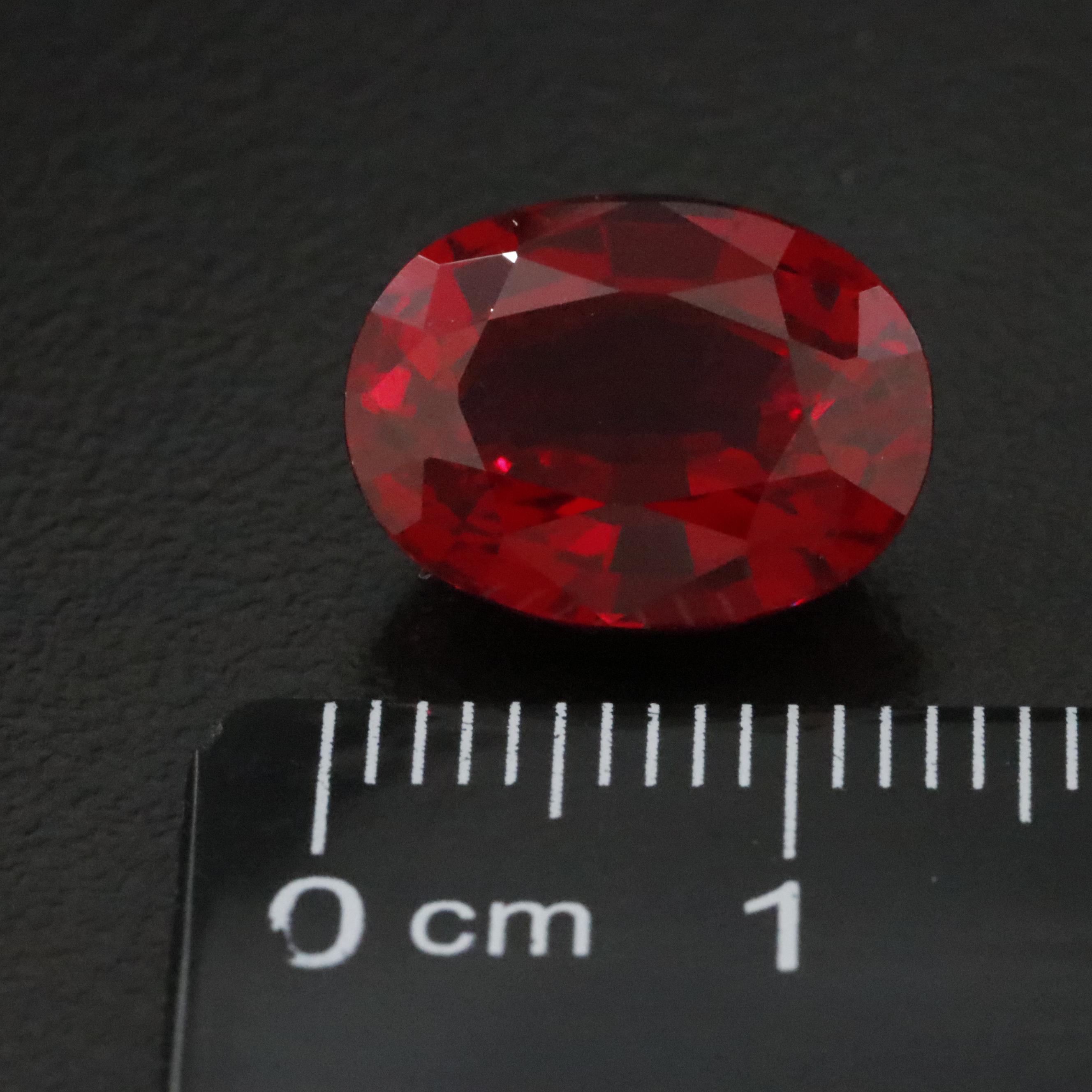 Loose 7.25 CT Lab Grown Ruby