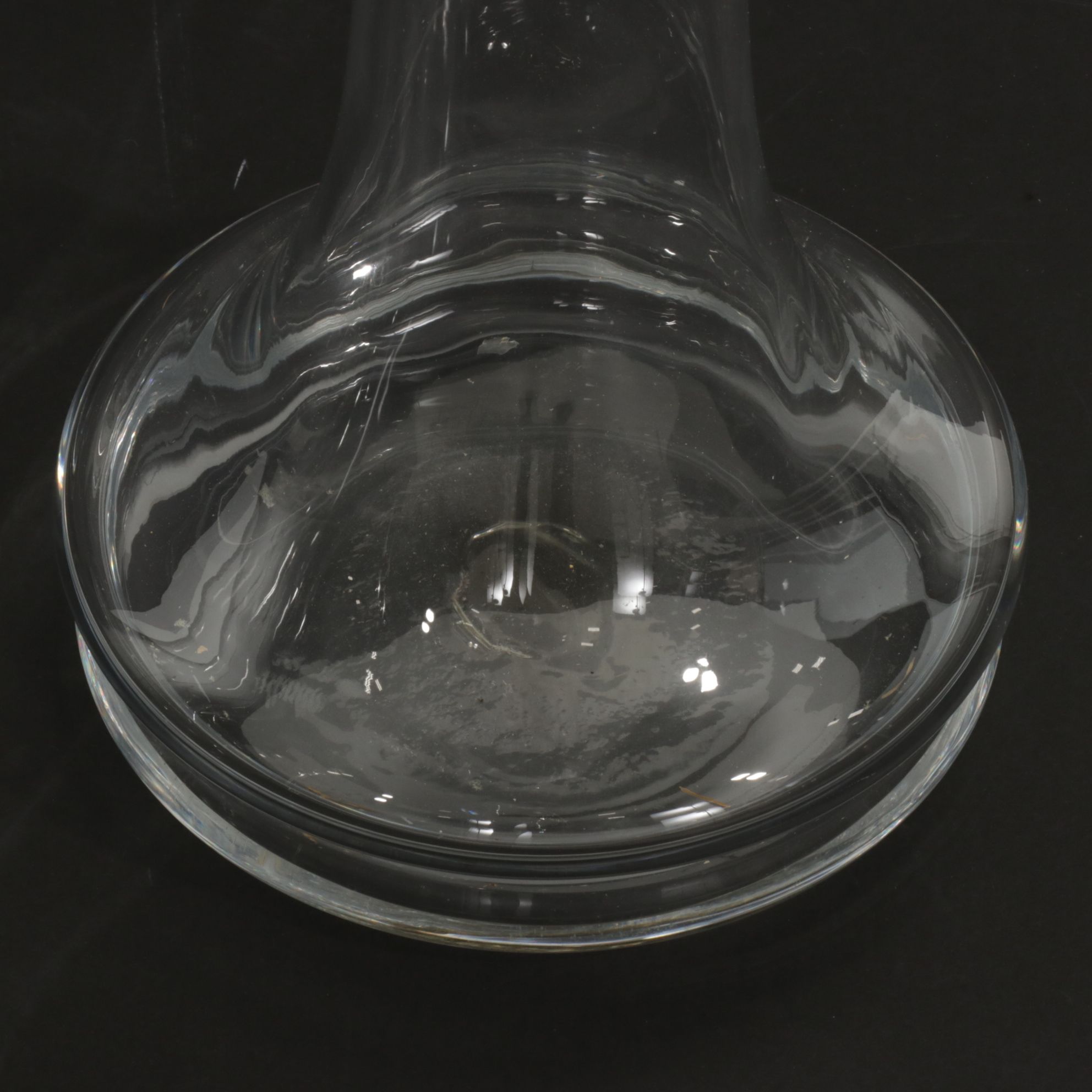 Blenko Hand Blown Pair of Clear Glass Floor Vases