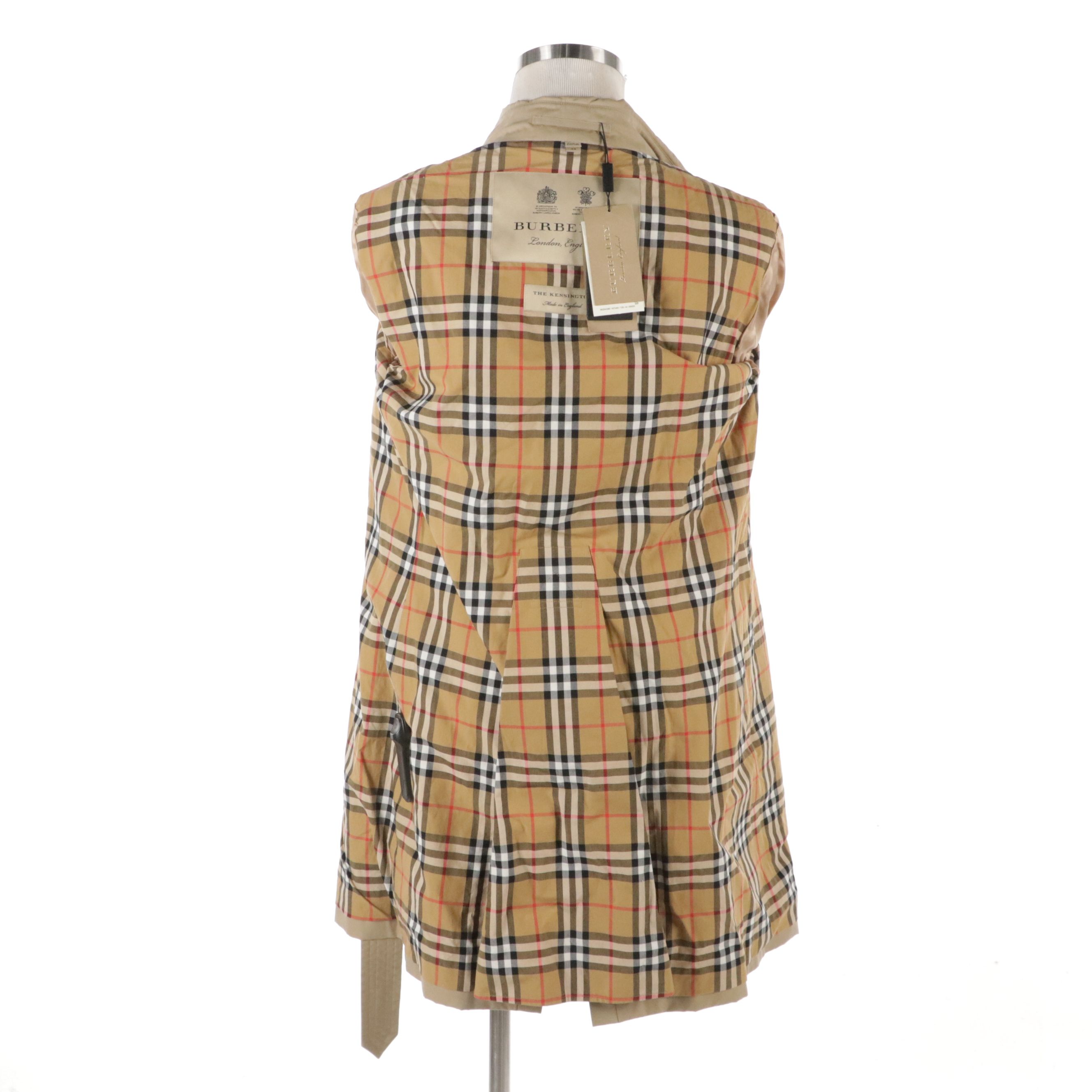 Men's Burberry Kensington Heritage Short Trench Coat with Tag