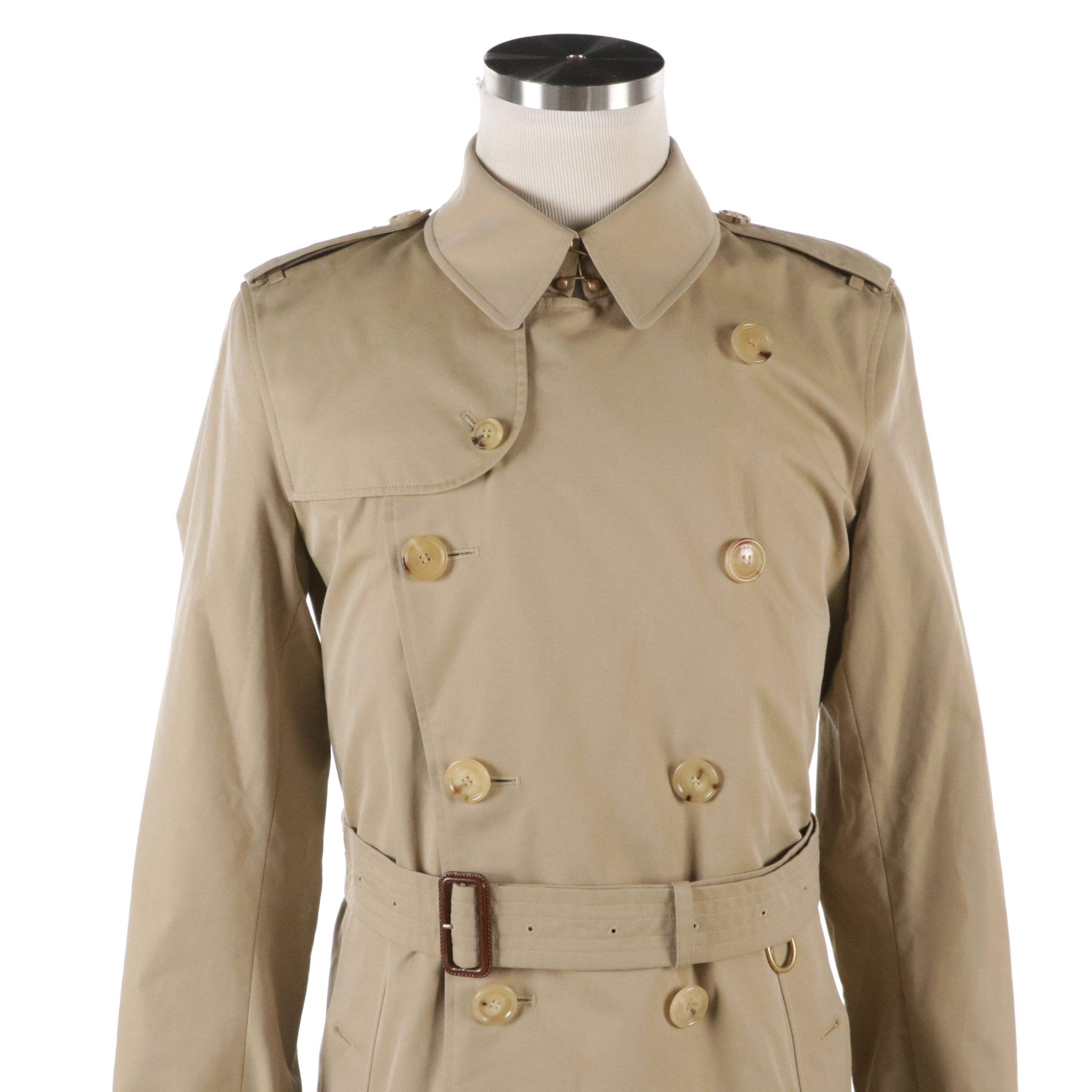 Men's Burberry Kensington Heritage Short Trench Coat with Tag