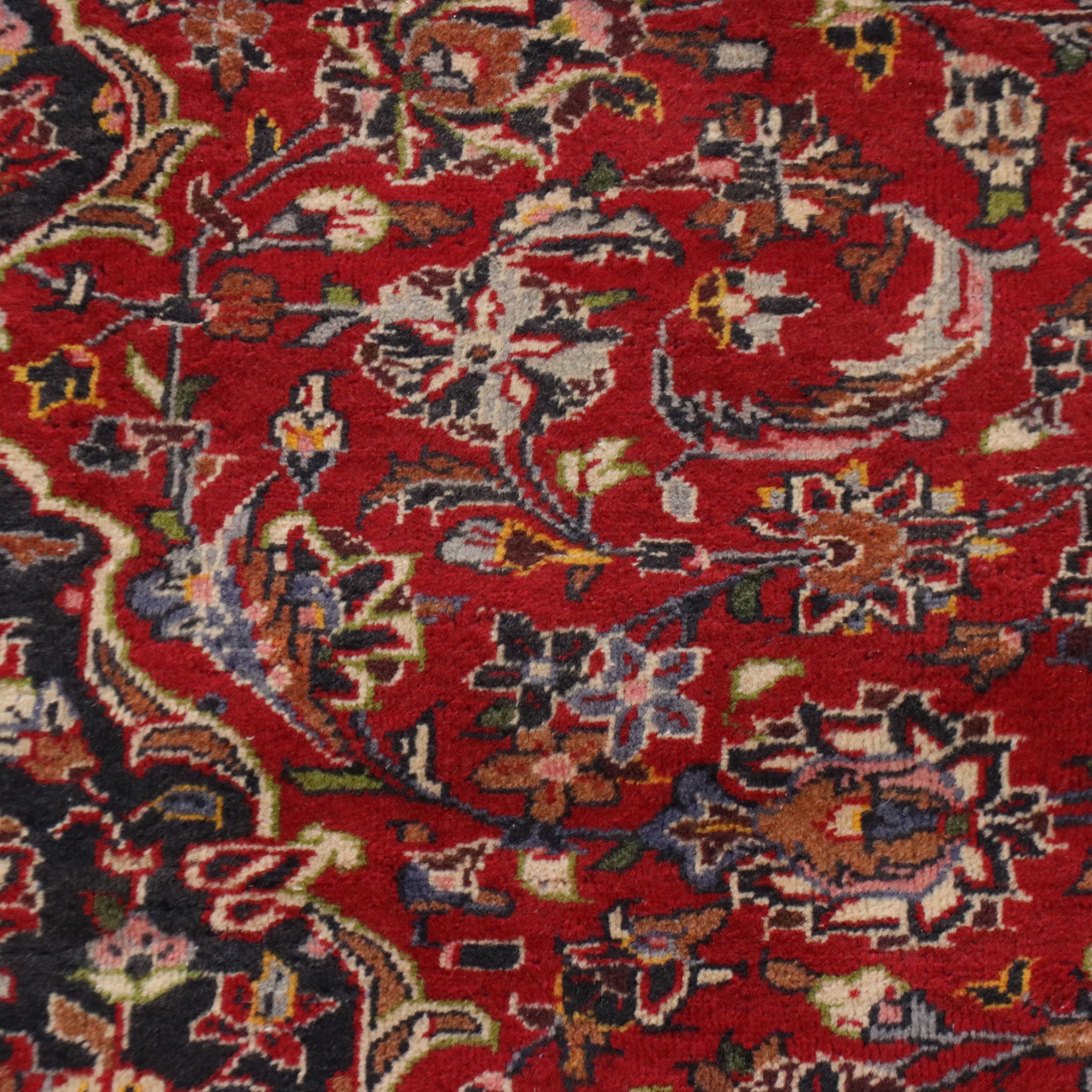 6'2 x 9'8 Hand-Knotted Persian Kashan Area Rug