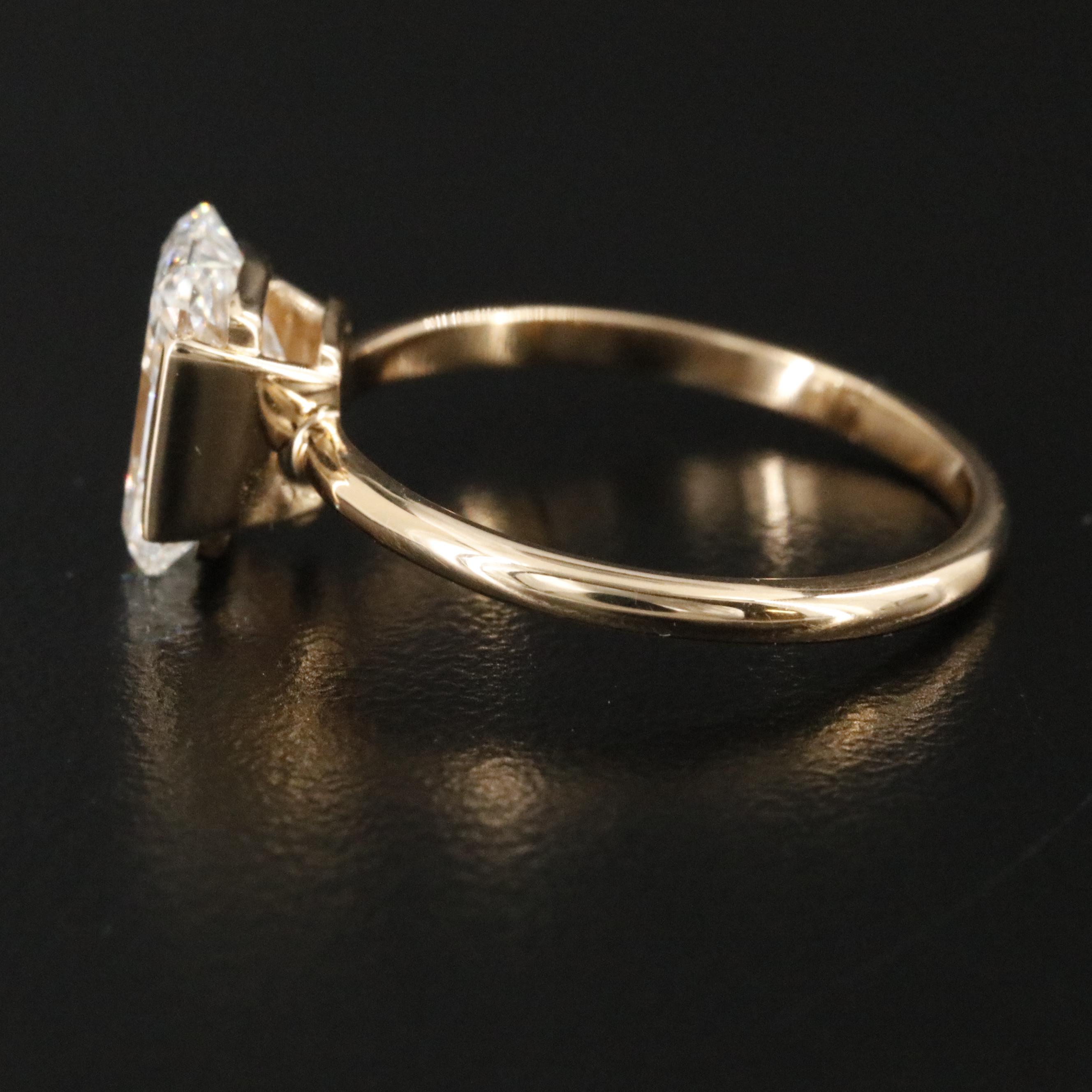 18K 2.09 CT Lab Grown Diamond Solitaire Ring with IGI Report