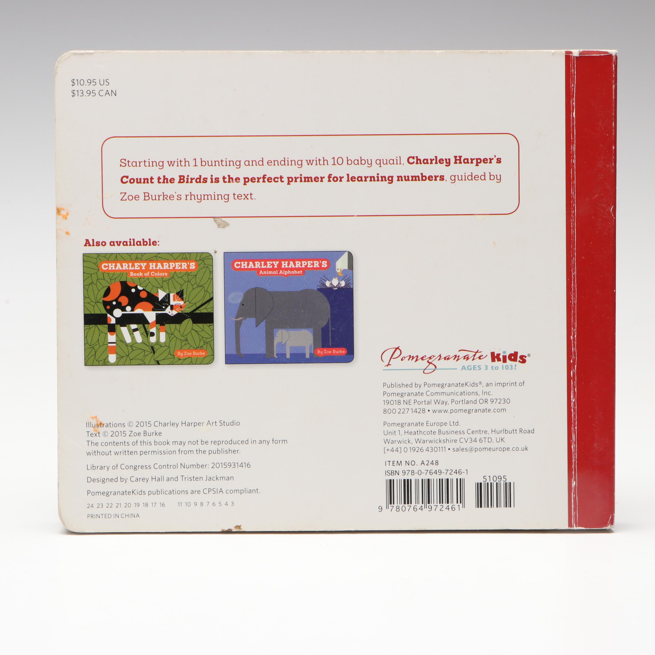 Illustrated "Charley Harper's Count the Birds" by Zoe Burke, 2016