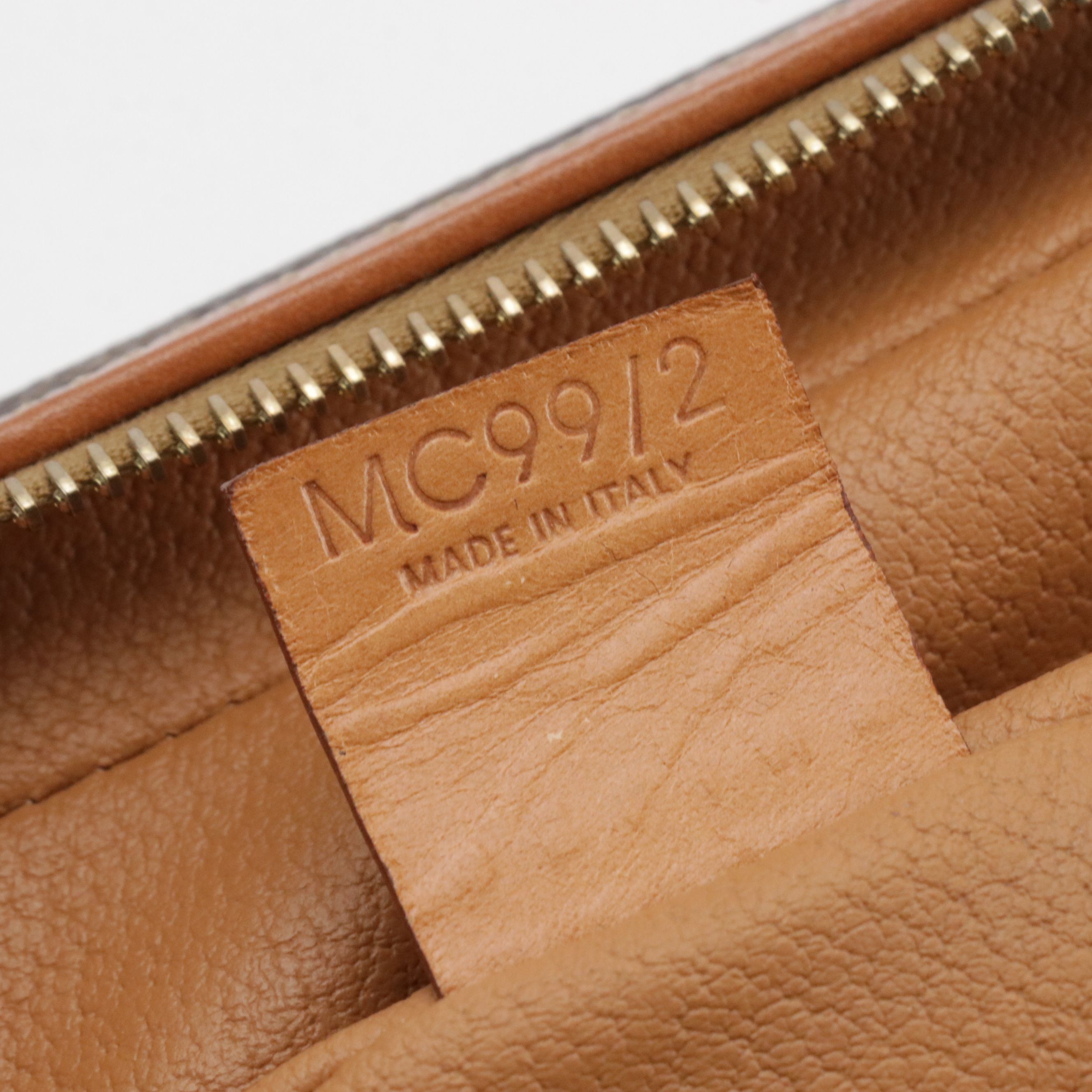 Celine Top Handle Vanity Zip Bag in Dark Brown Macadam Canvas and Leather