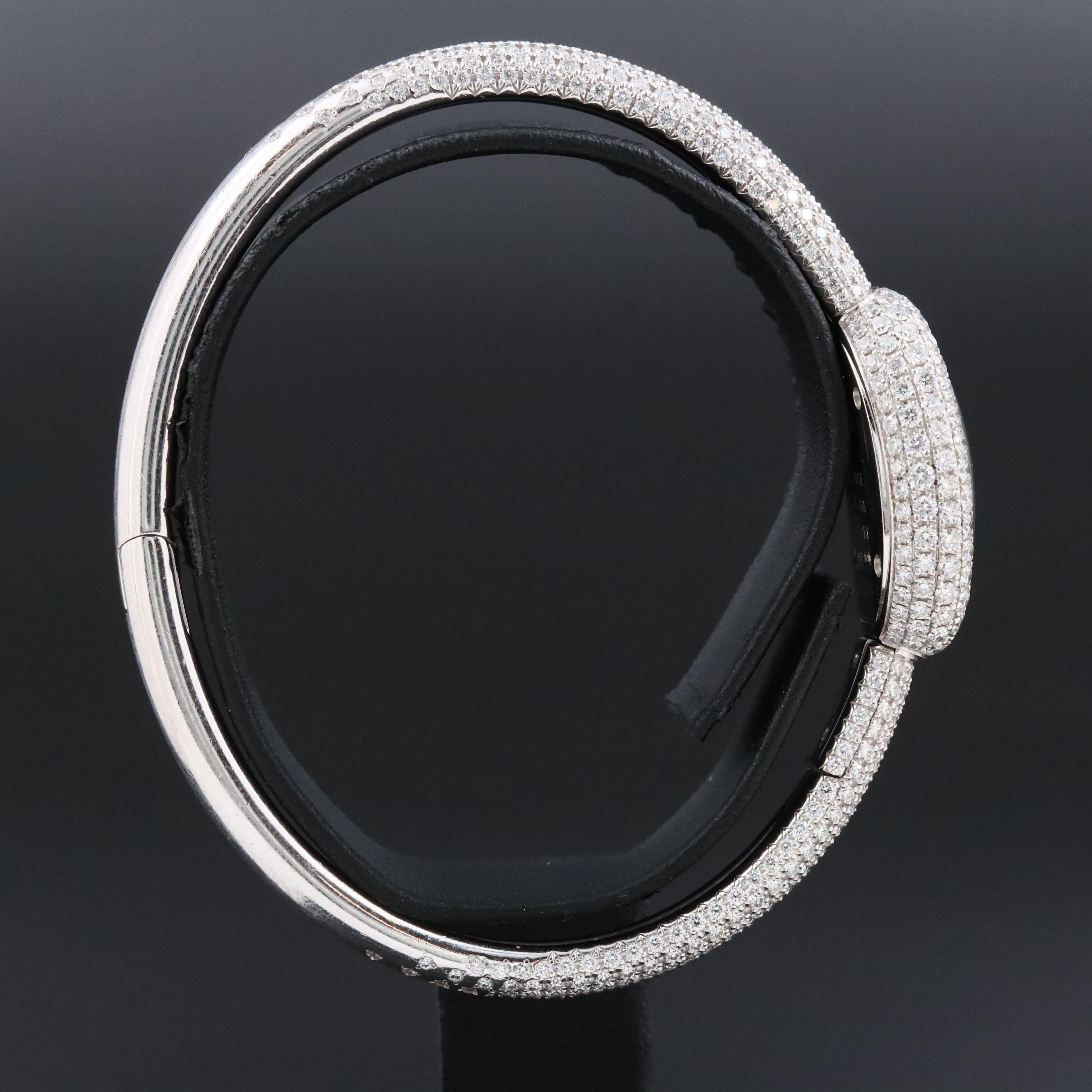 18K Cartier Baignoire Mini Model 5.00 CTW Factory Pavé Diamond Watch