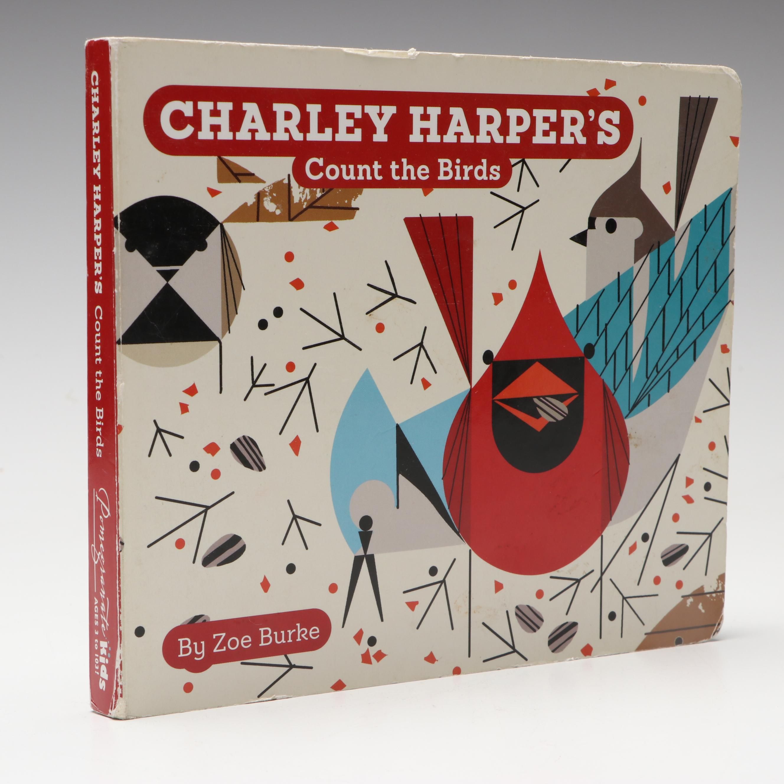 Illustrated "Charley Harper's Count the Birds" by Zoe Burke, 2016