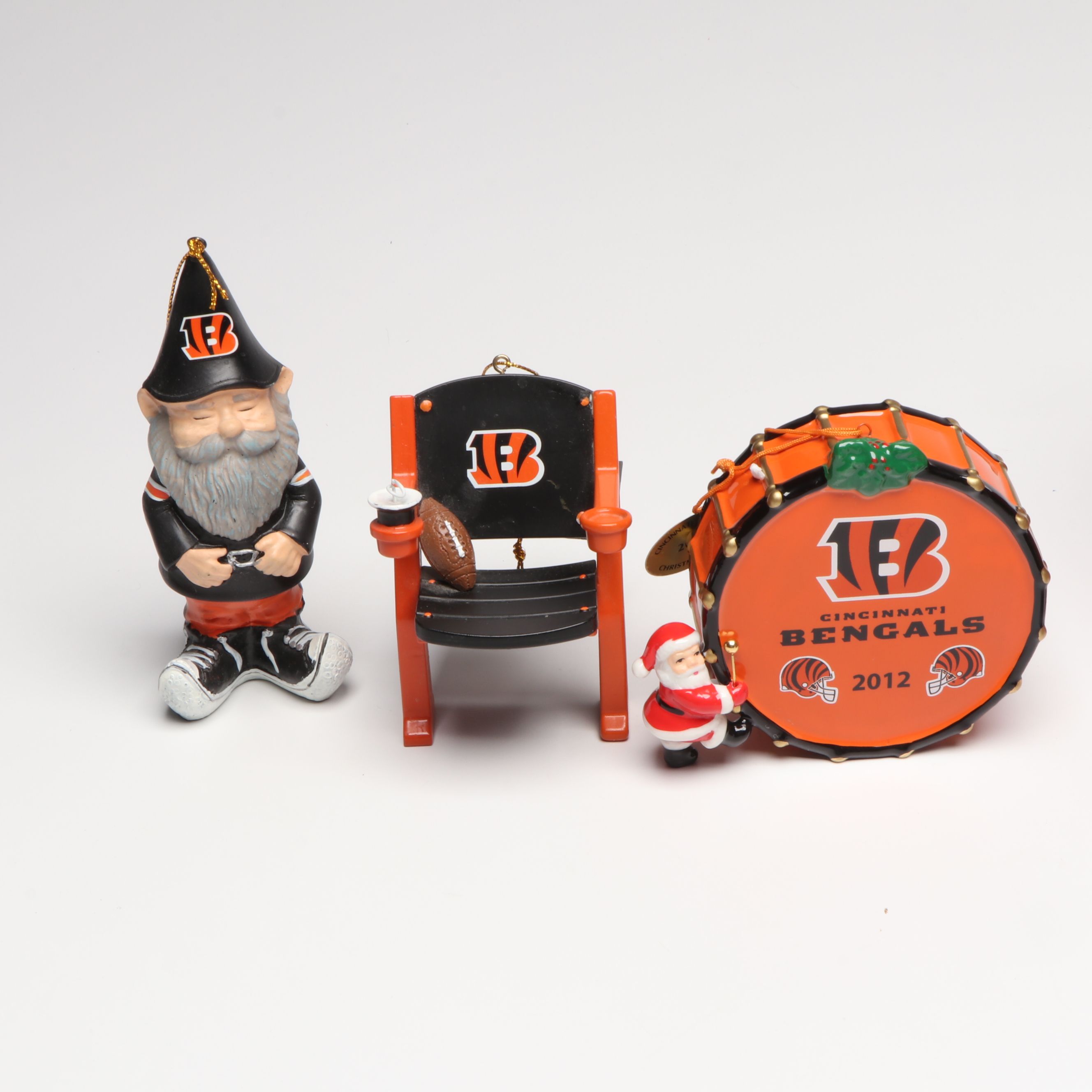The Danbury Mint and Other Cincinnati Bengals Christmas Ornaments and Décor