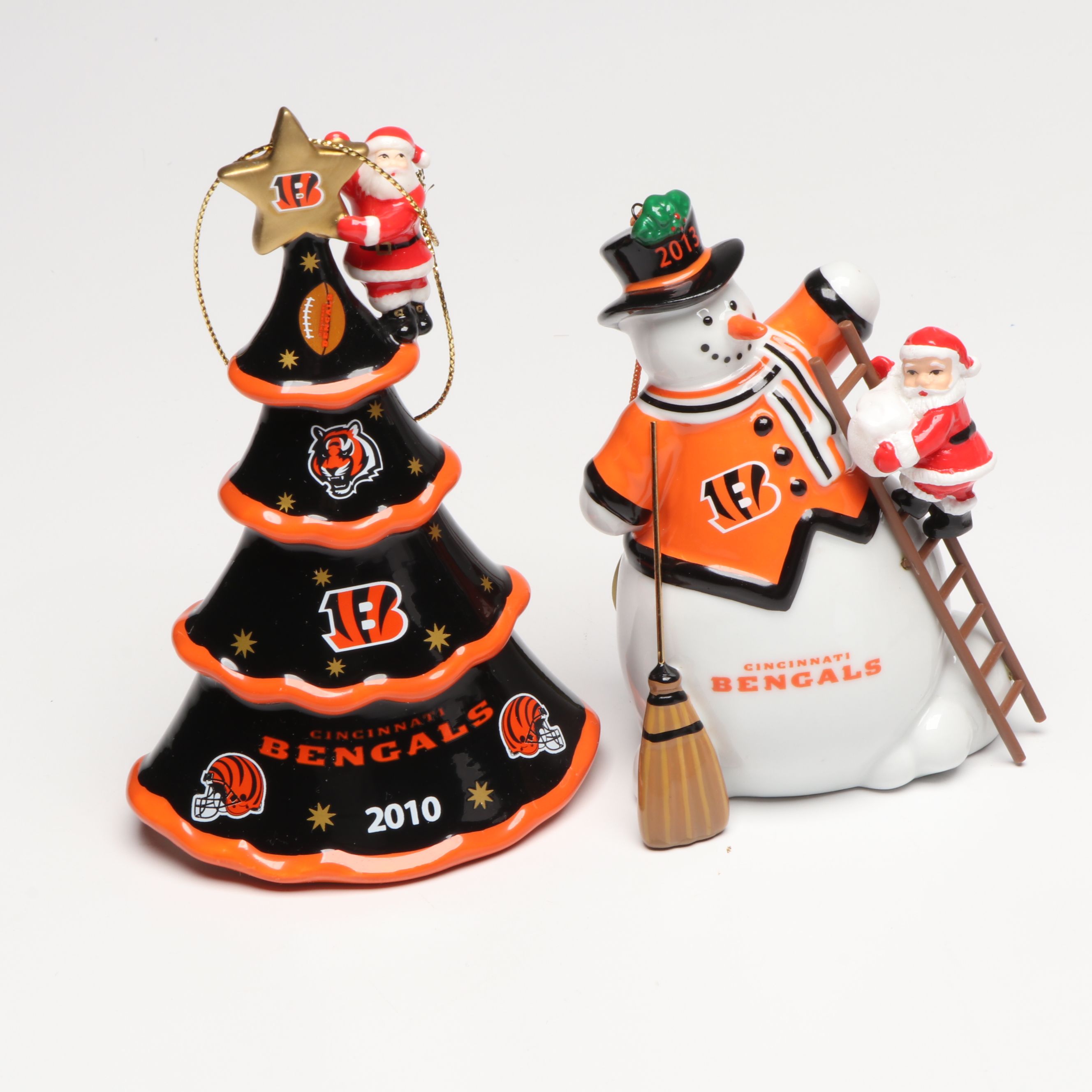 The Danbury Mint and Other Cincinnati Bengals Christmas Ornaments and Décor