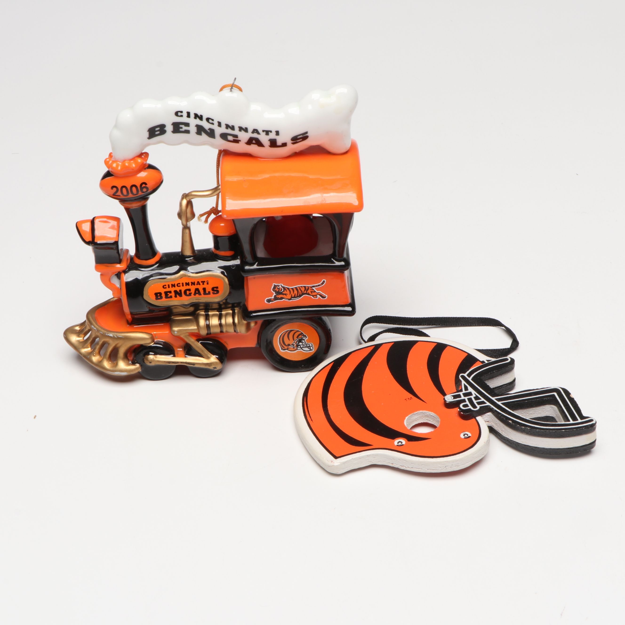 The Danbury Mint and Other Cincinnati Bengals Christmas Ornaments and Décor
