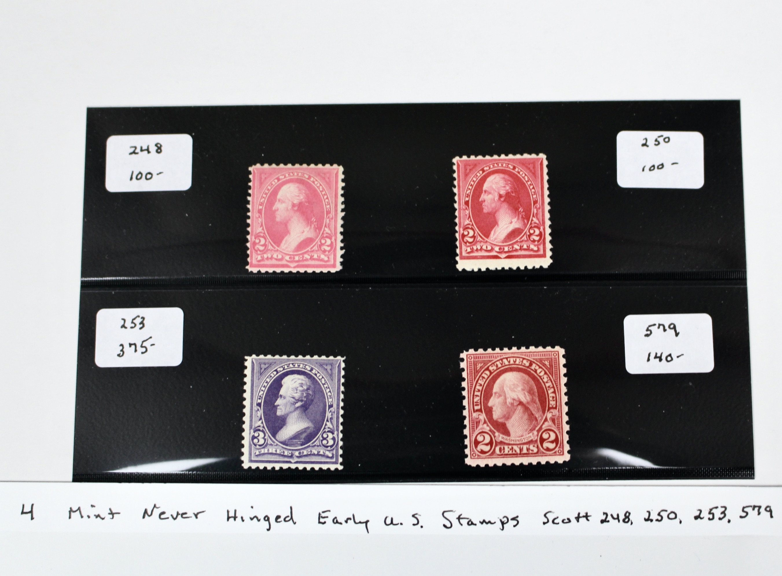 Four MNH Early U.S. Postage Stamps, 1894 to 1923