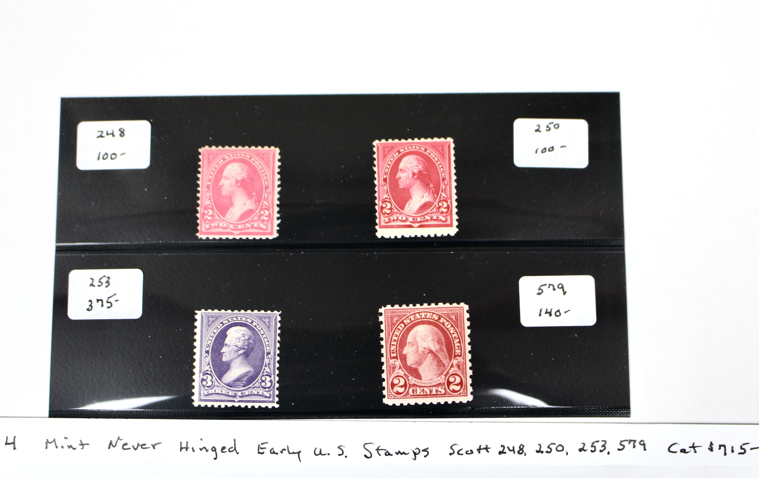 Four MNH Early U.S. Postage Stamps, 1894 to 1923
