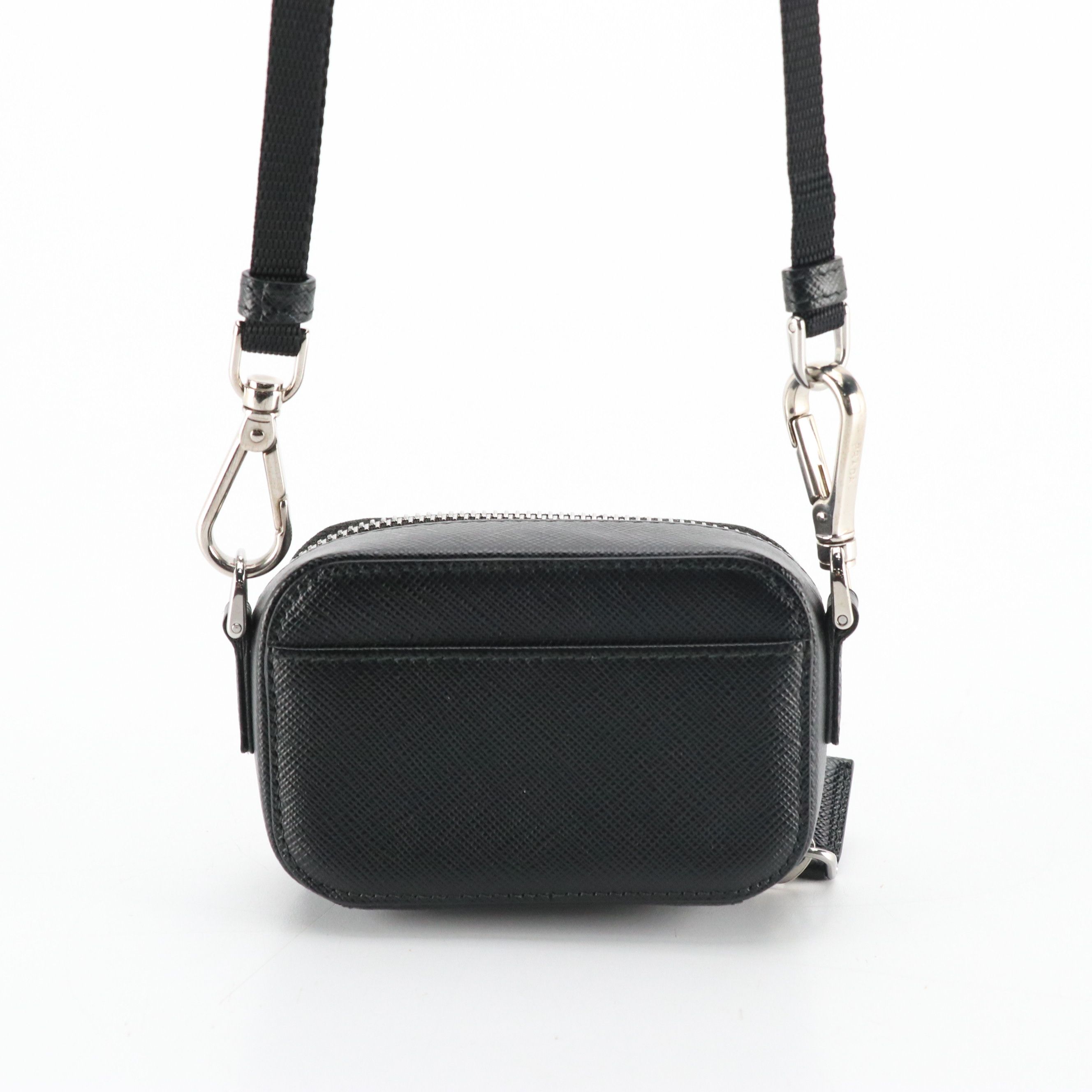 Prada Mini Travel Bag in Black Saffiano Leather
