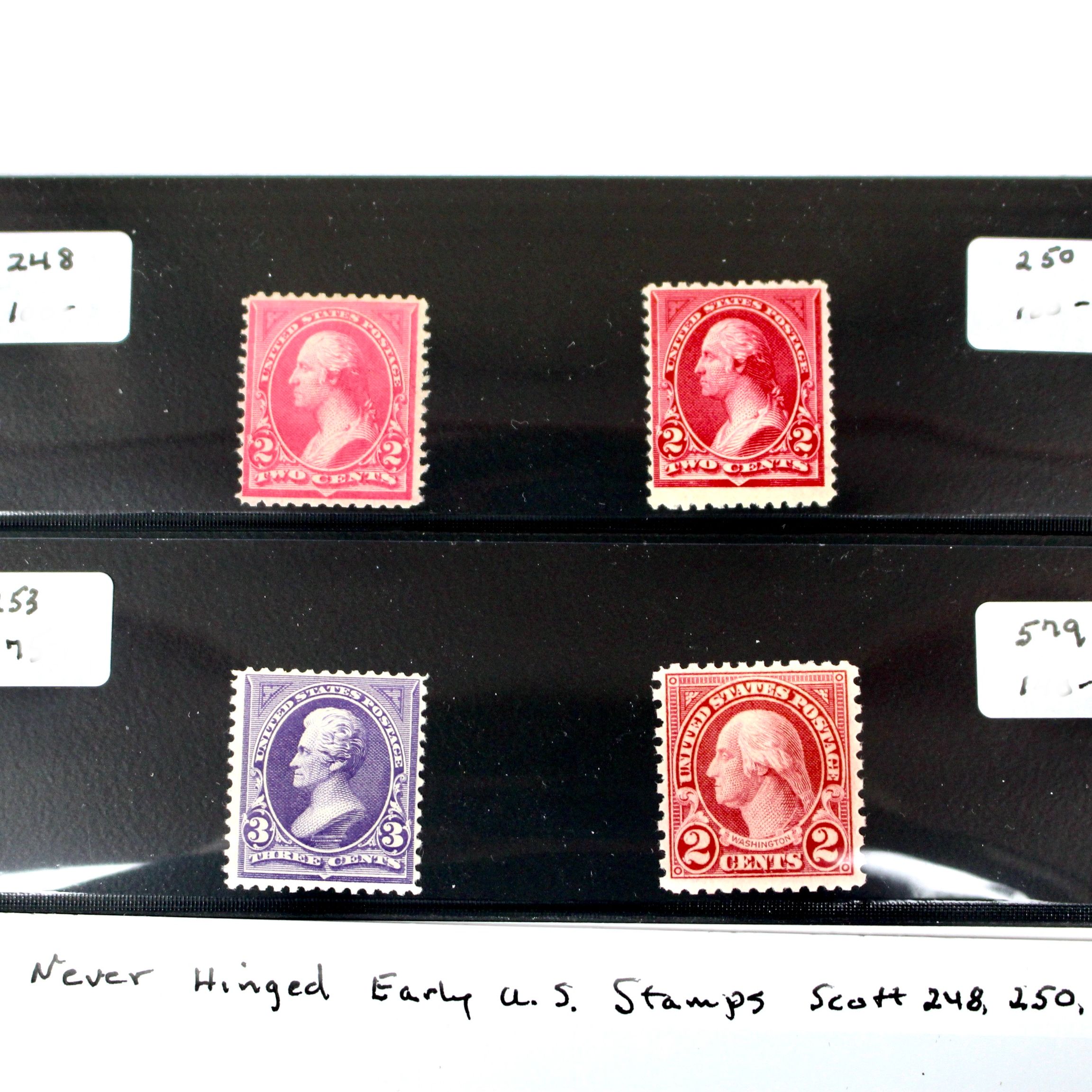 Four MNH Early U.S. Postage Stamps, 1894 to 1923