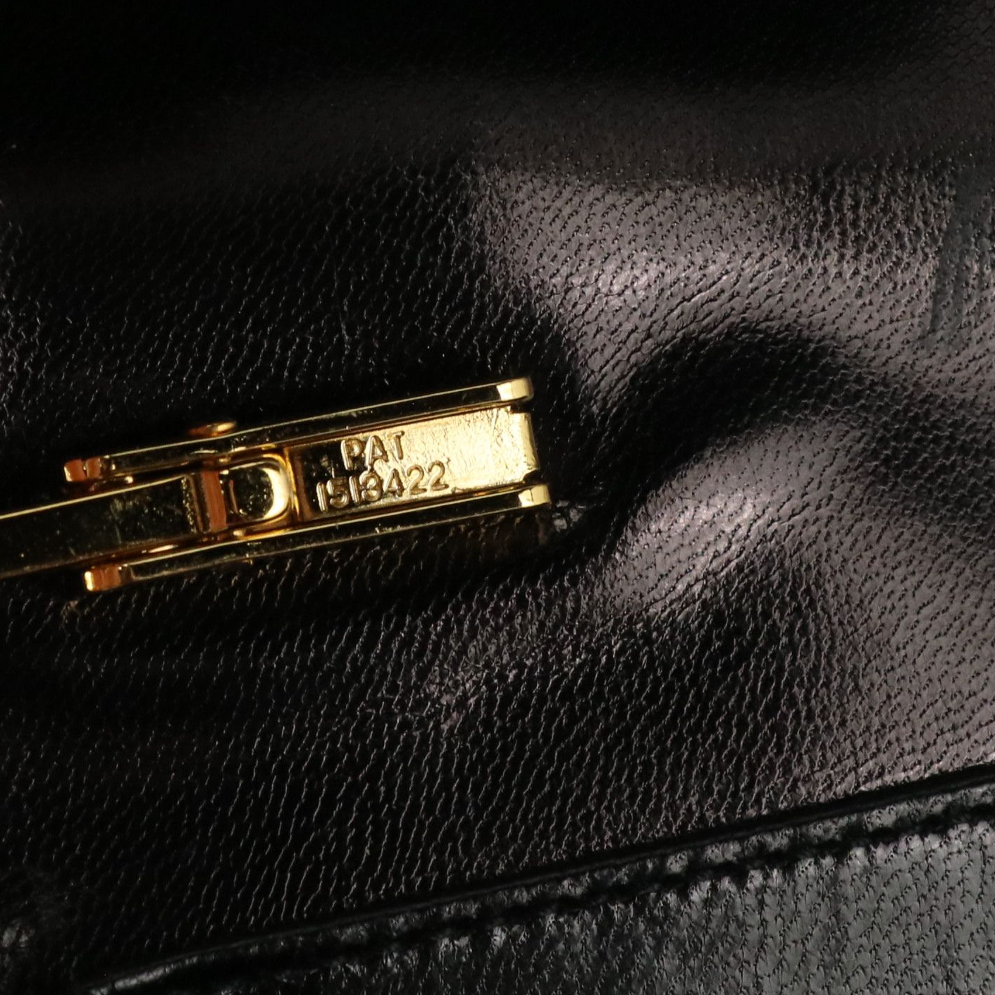 Ginza Kanematsu Vintage Button Embellished Black Satin Evening Clutch, With Box