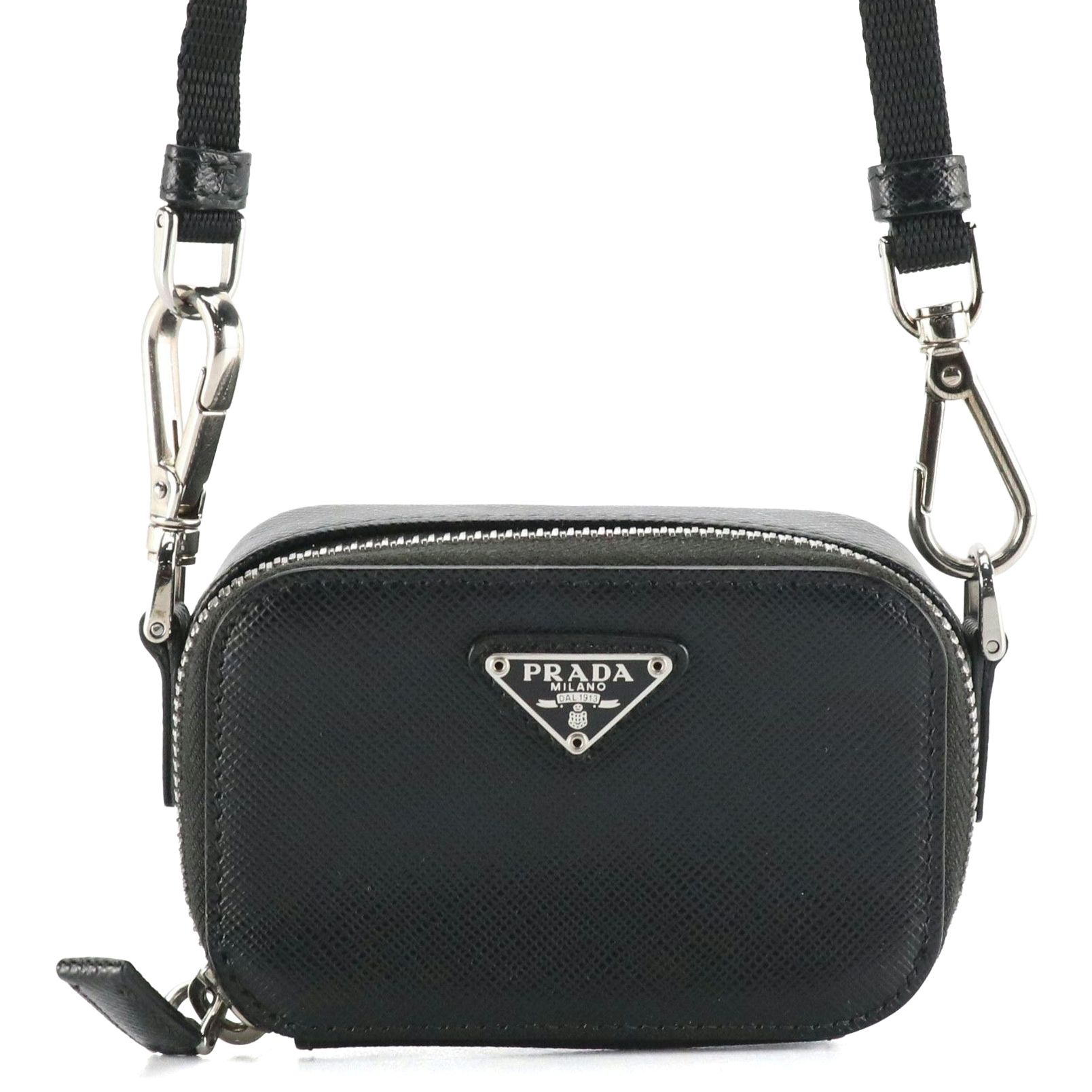 Prada Mini Travel Bag in Black Saffiano Leather