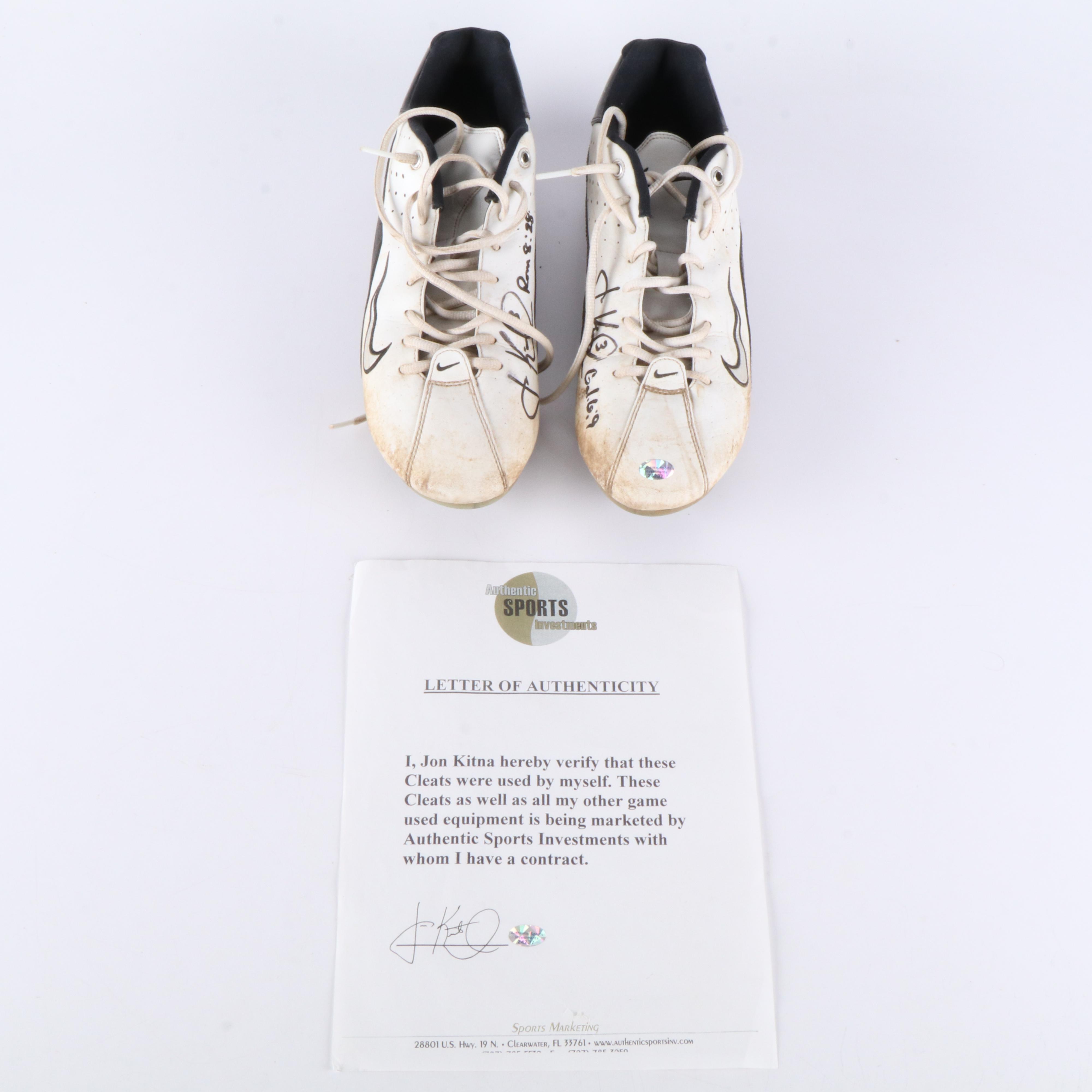 John Kitna Game Worn and Signed Nike Football Cleats