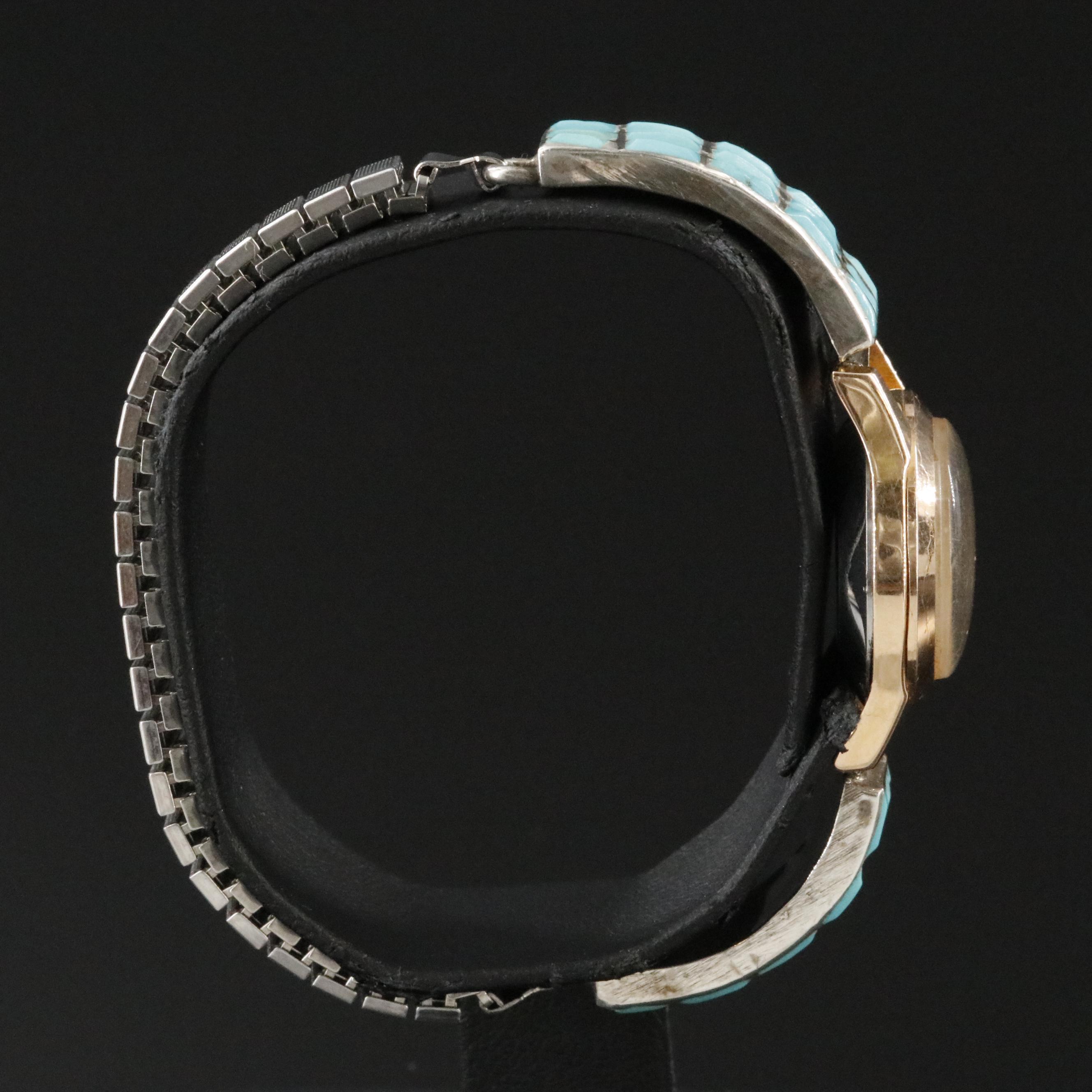 Vintage Tudor Watch Set in Turquoise Band