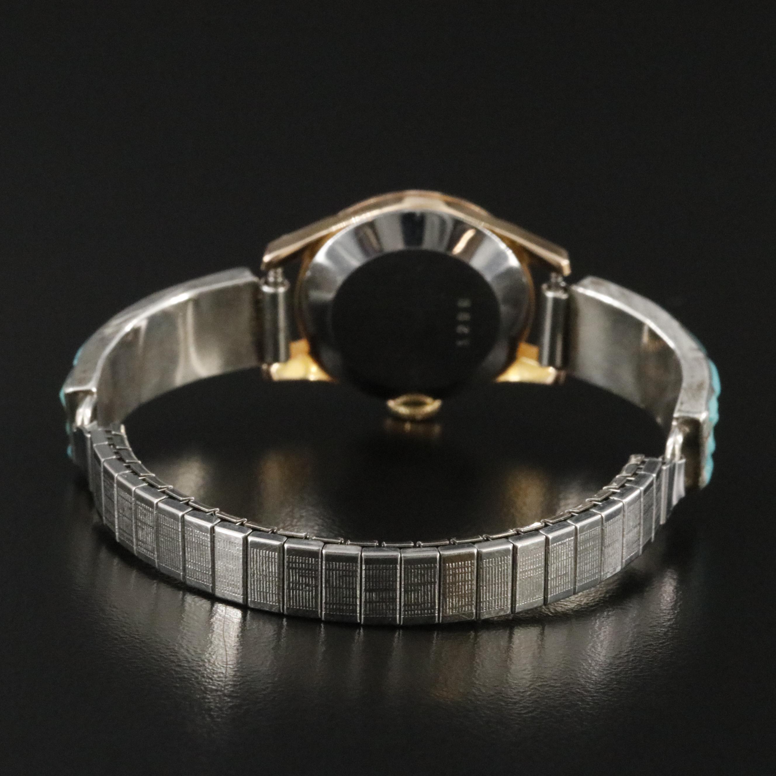 Vintage Tudor Watch Set in Turquoise Band