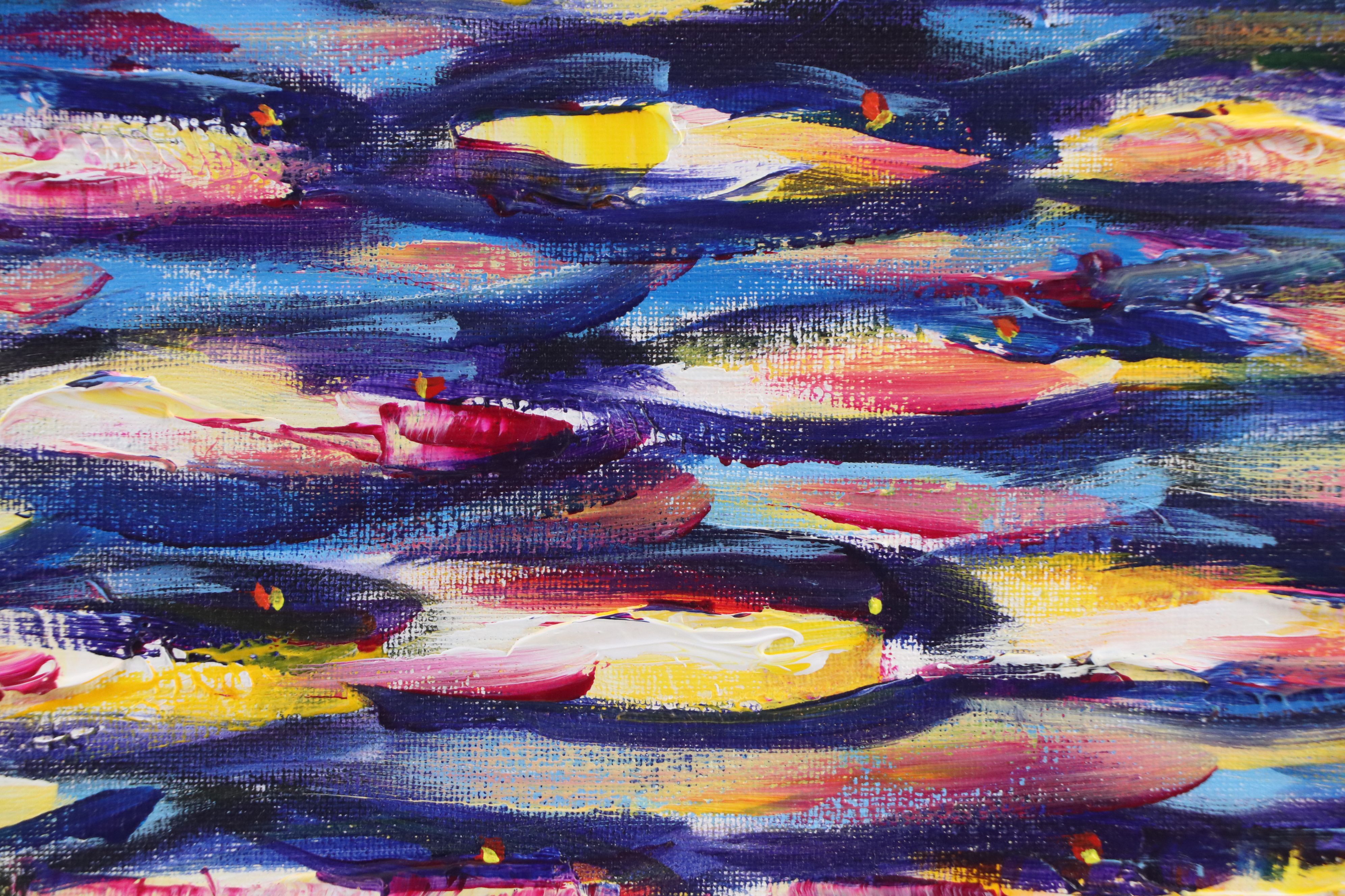 Elle Raines Modern Acrylic Painting "School of Sardines #14," 21st Century