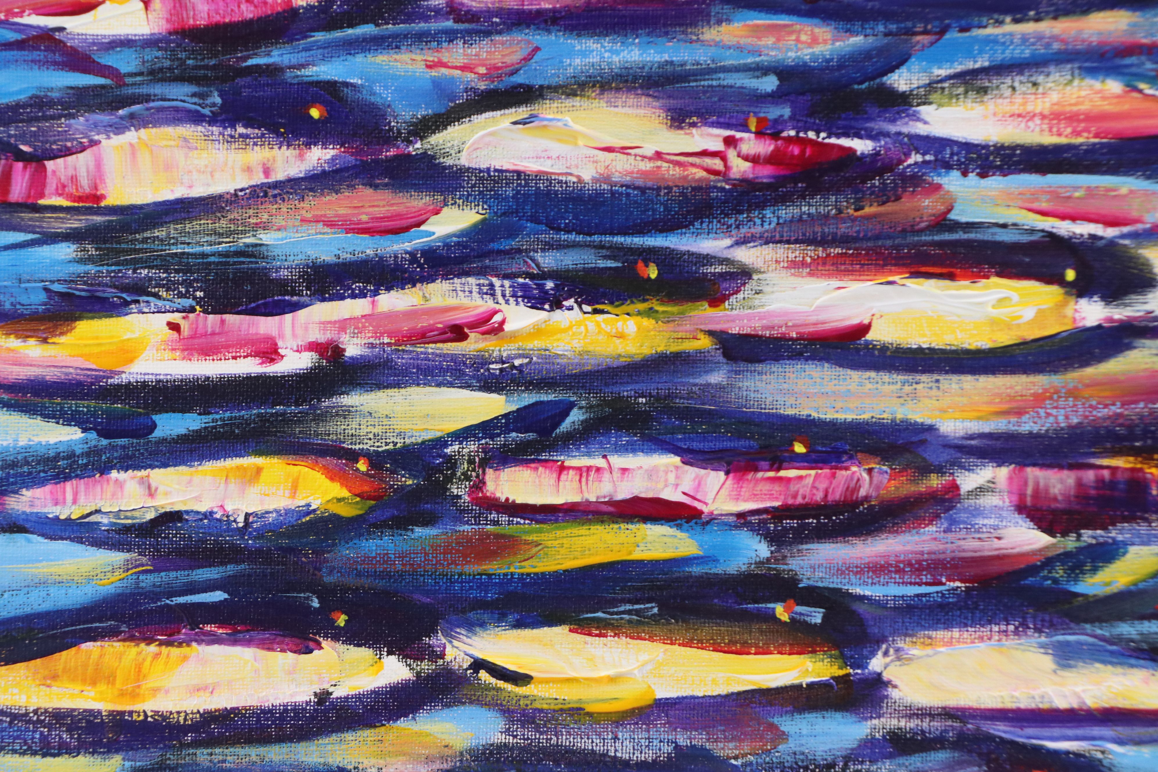 Elle Raines Modern Acrylic Painting "School of Sardines #14," 21st Century