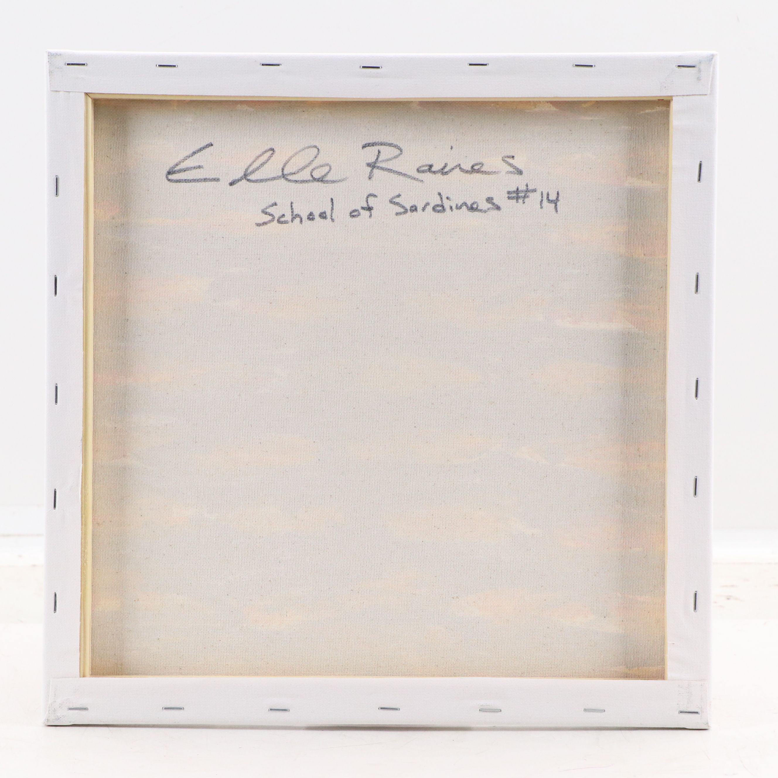 Elle Raines Modern Acrylic Painting "School of Sardines #14," 21st Century