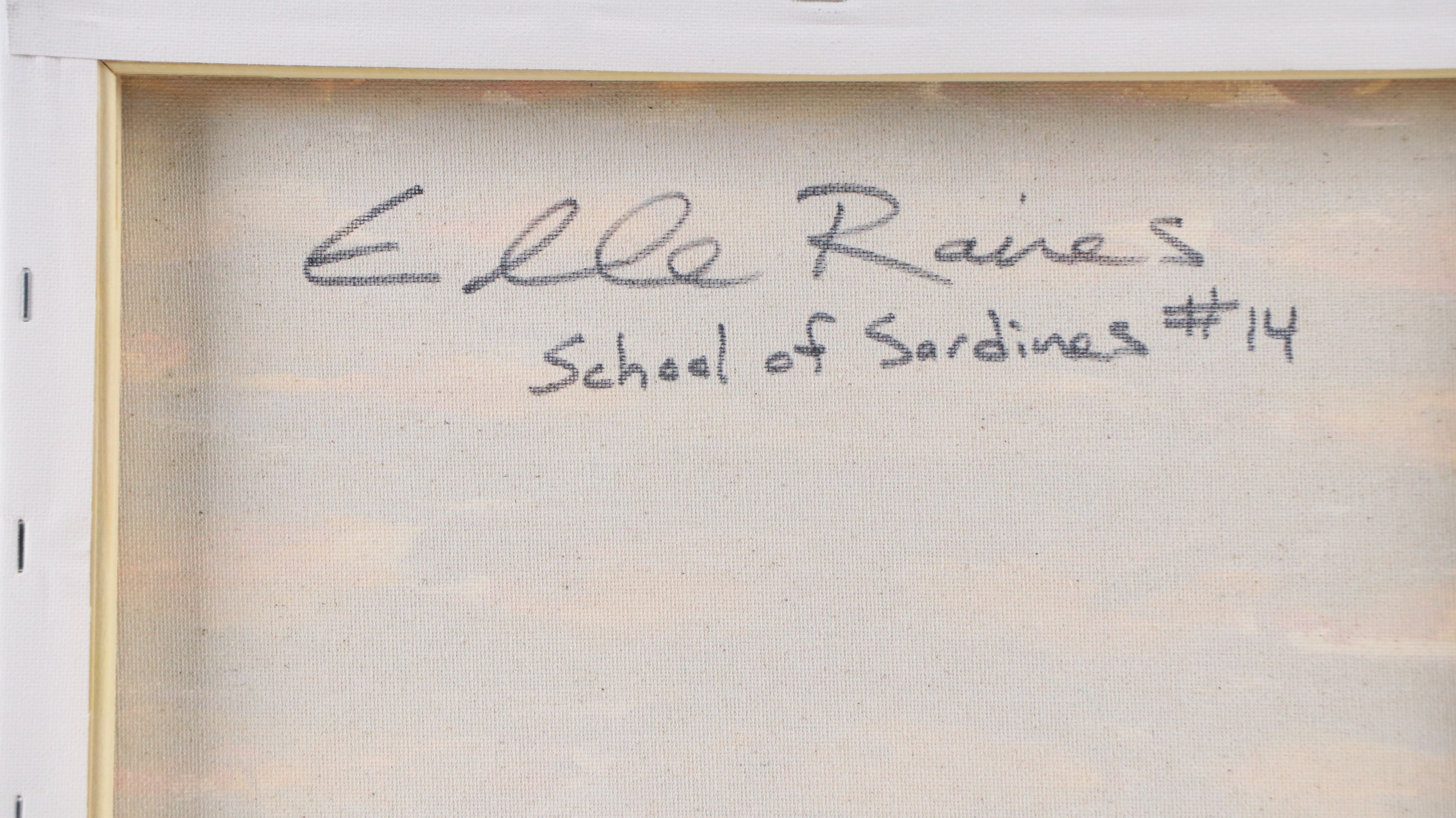 Elle Raines Modern Acrylic Painting "School of Sardines #14," 21st Century