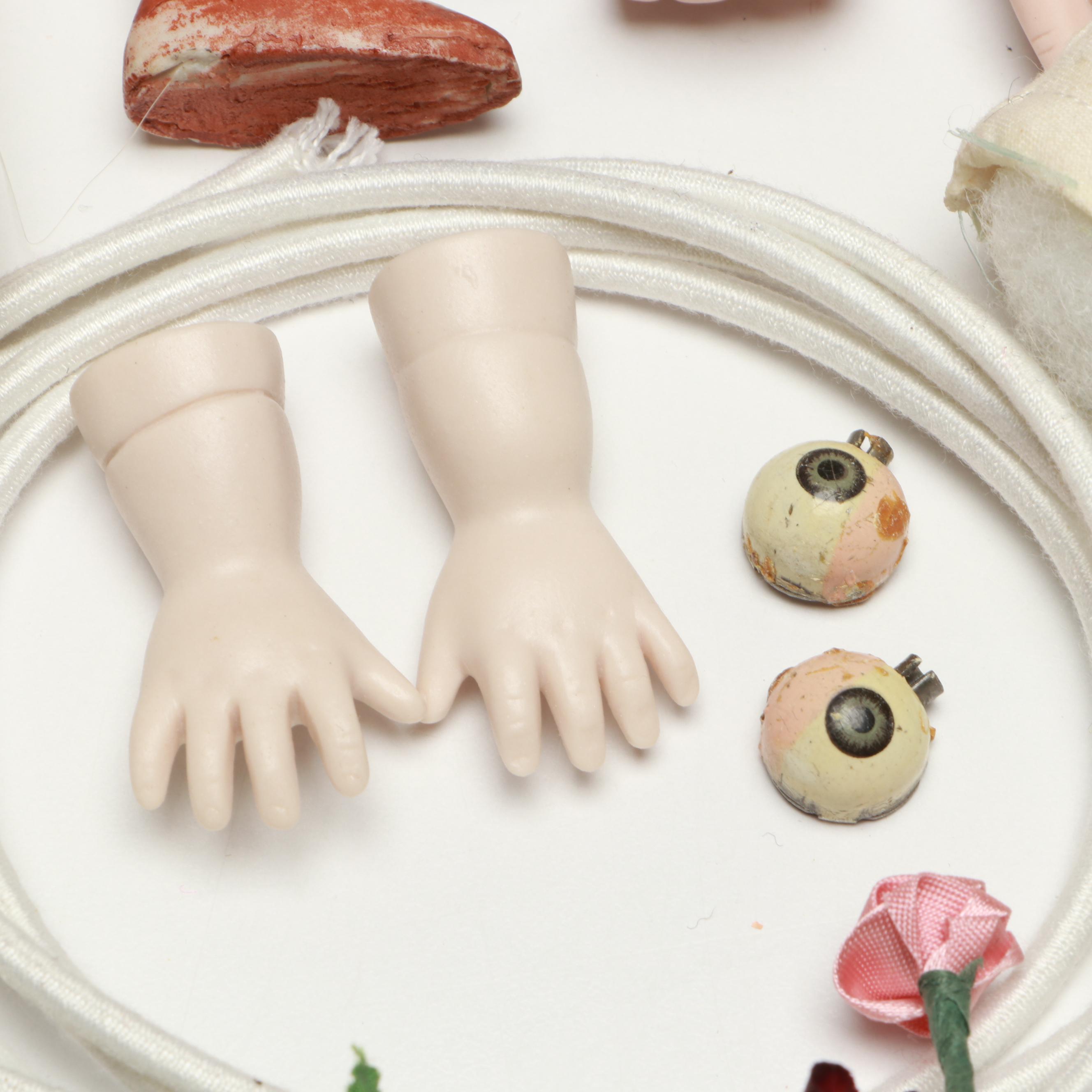 Peter Pan Marionette Dolls with Other Porcelain and Cloth Doll Parts