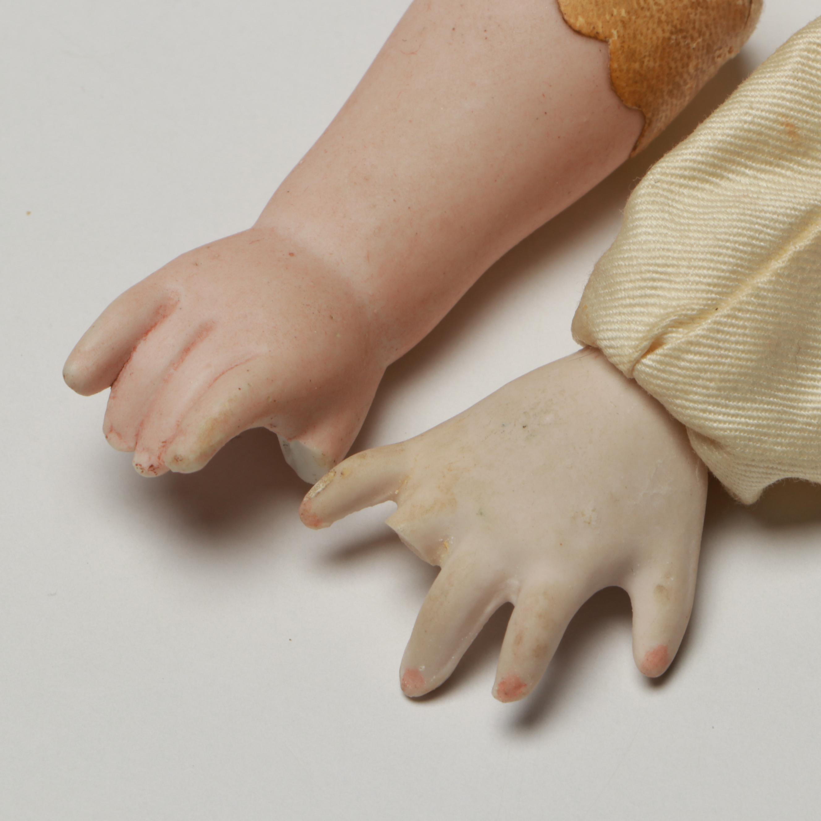 Peter Pan Marionette Dolls with Other Porcelain and Cloth Doll Parts