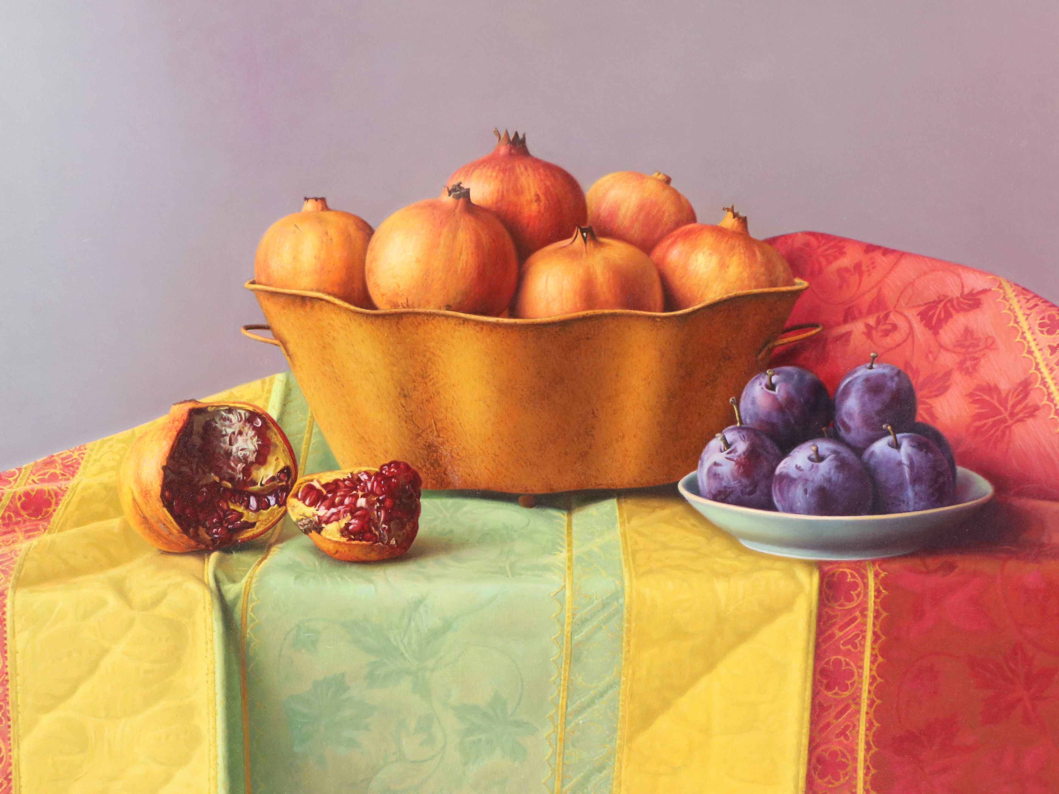 Gerardo Pita Oil Painting of Still Life with Fruits, 1997