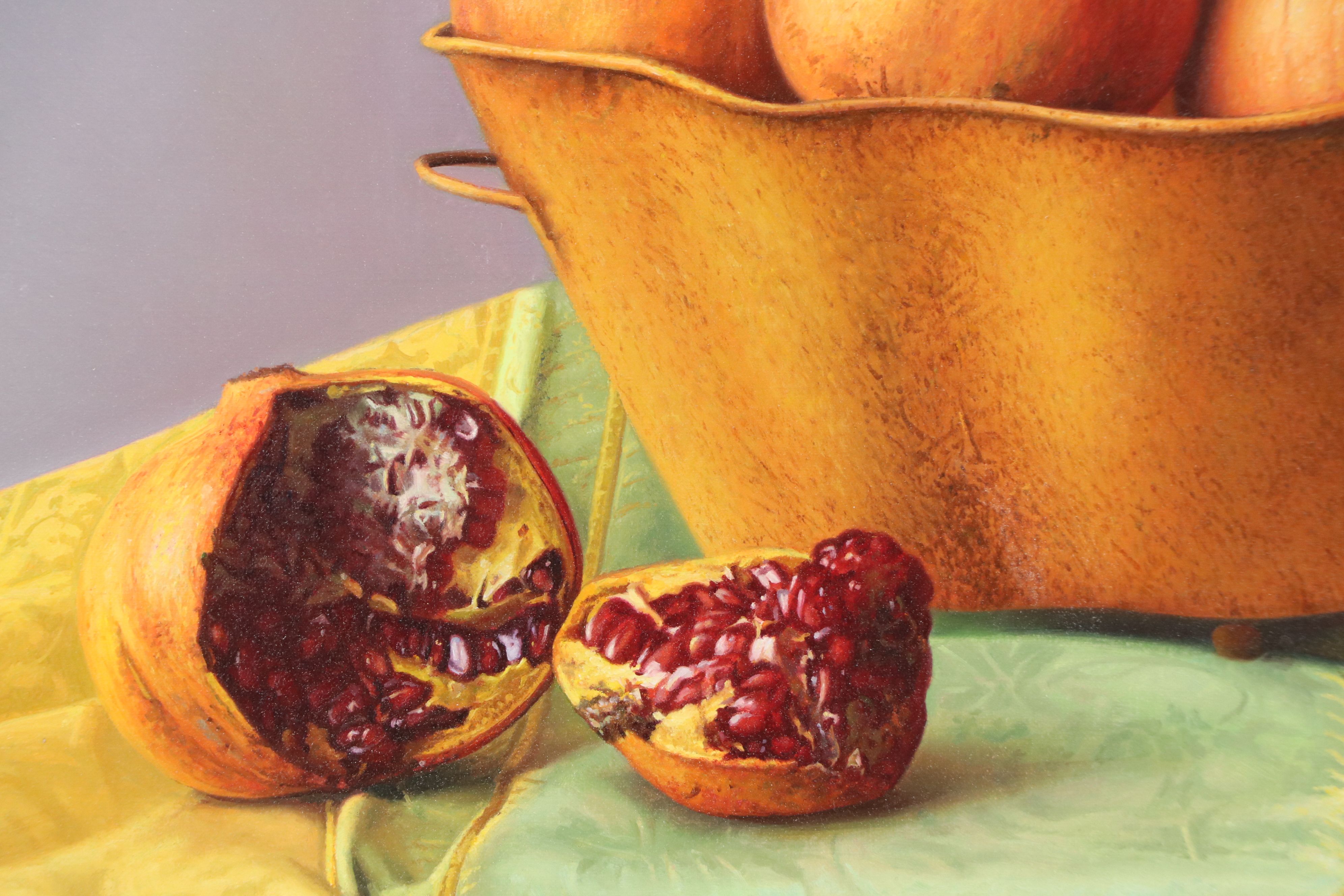 Gerardo Pita Oil Painting of Still Life with Fruits, 1997