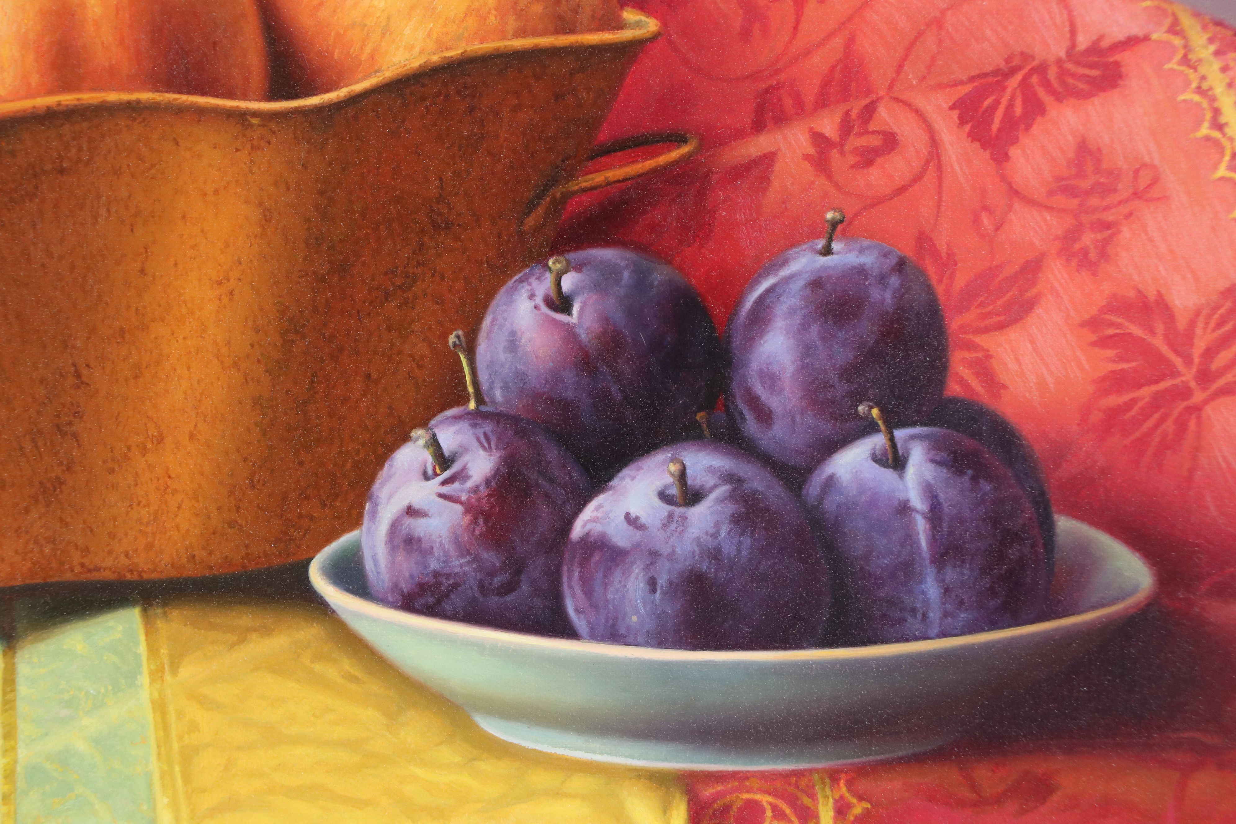 Gerardo Pita Oil Painting of Still Life with Fruits, 1997