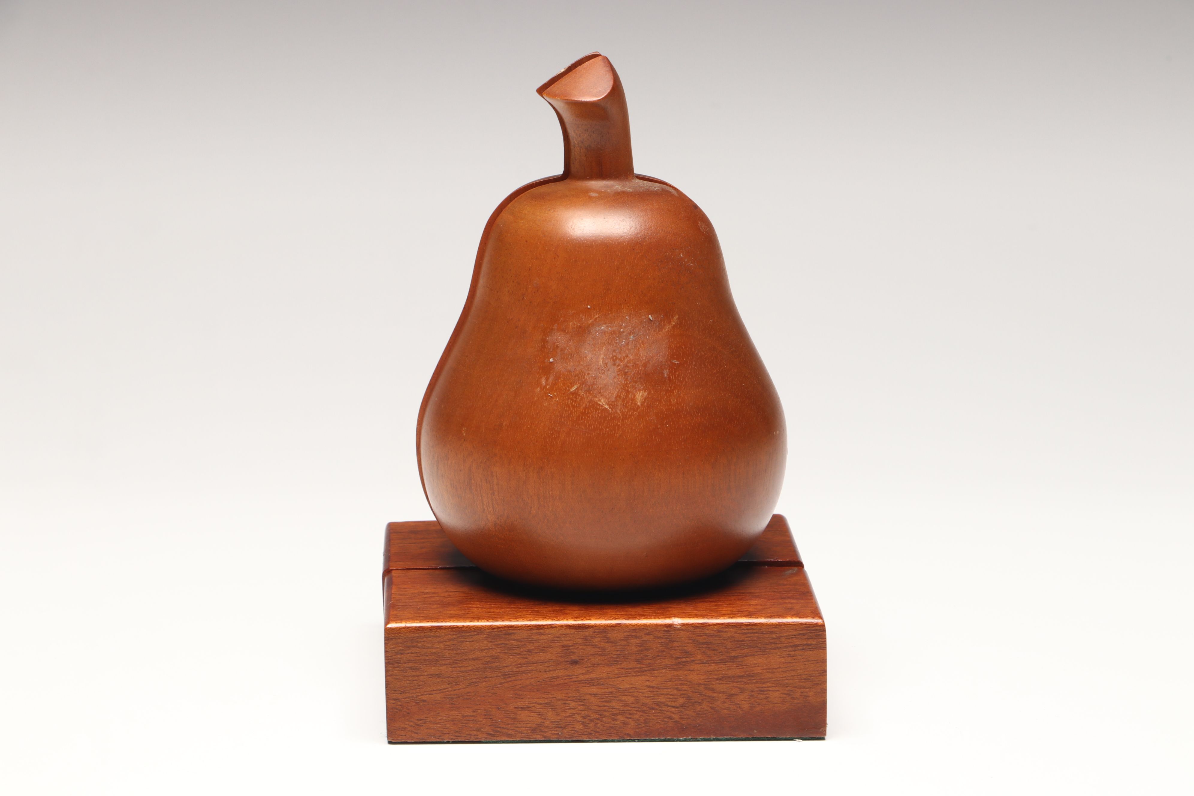 Wood Whittlers Carved Wooden Pear Bookends