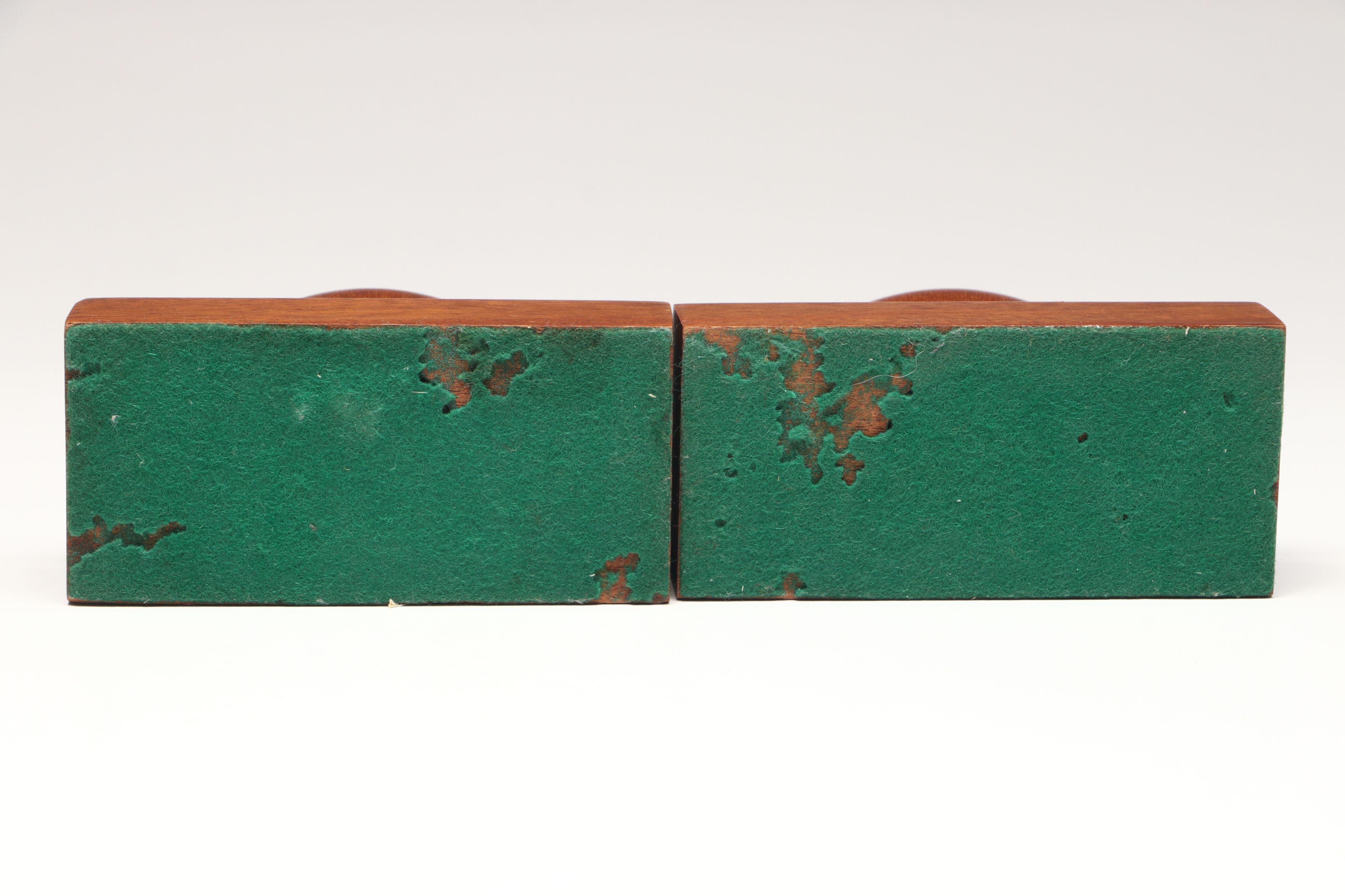 Wood Whittlers Carved Wooden Pear Bookends