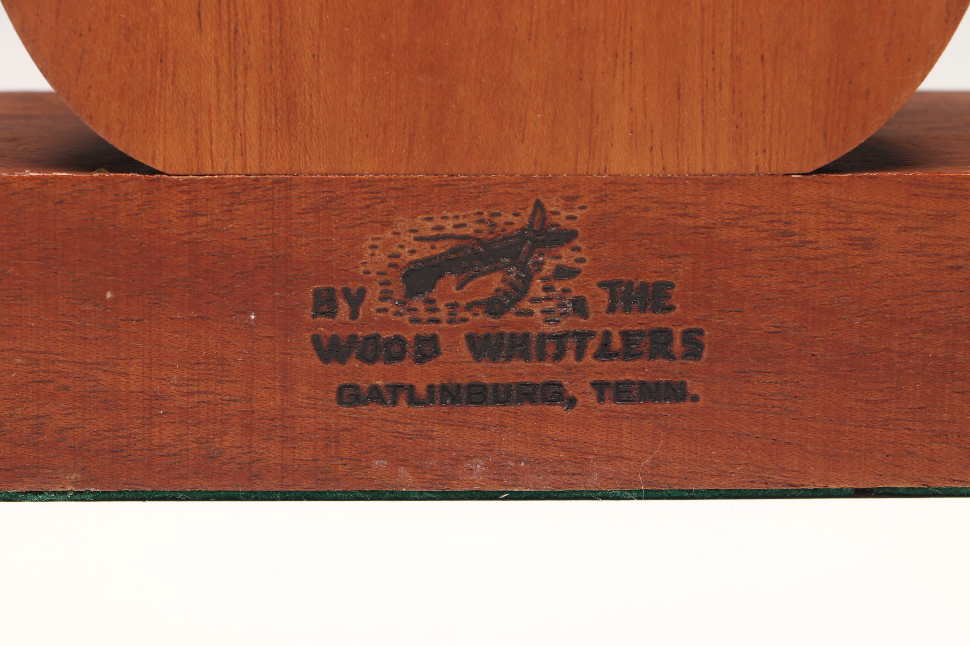 Wood Whittlers Carved Wooden Pear Bookends