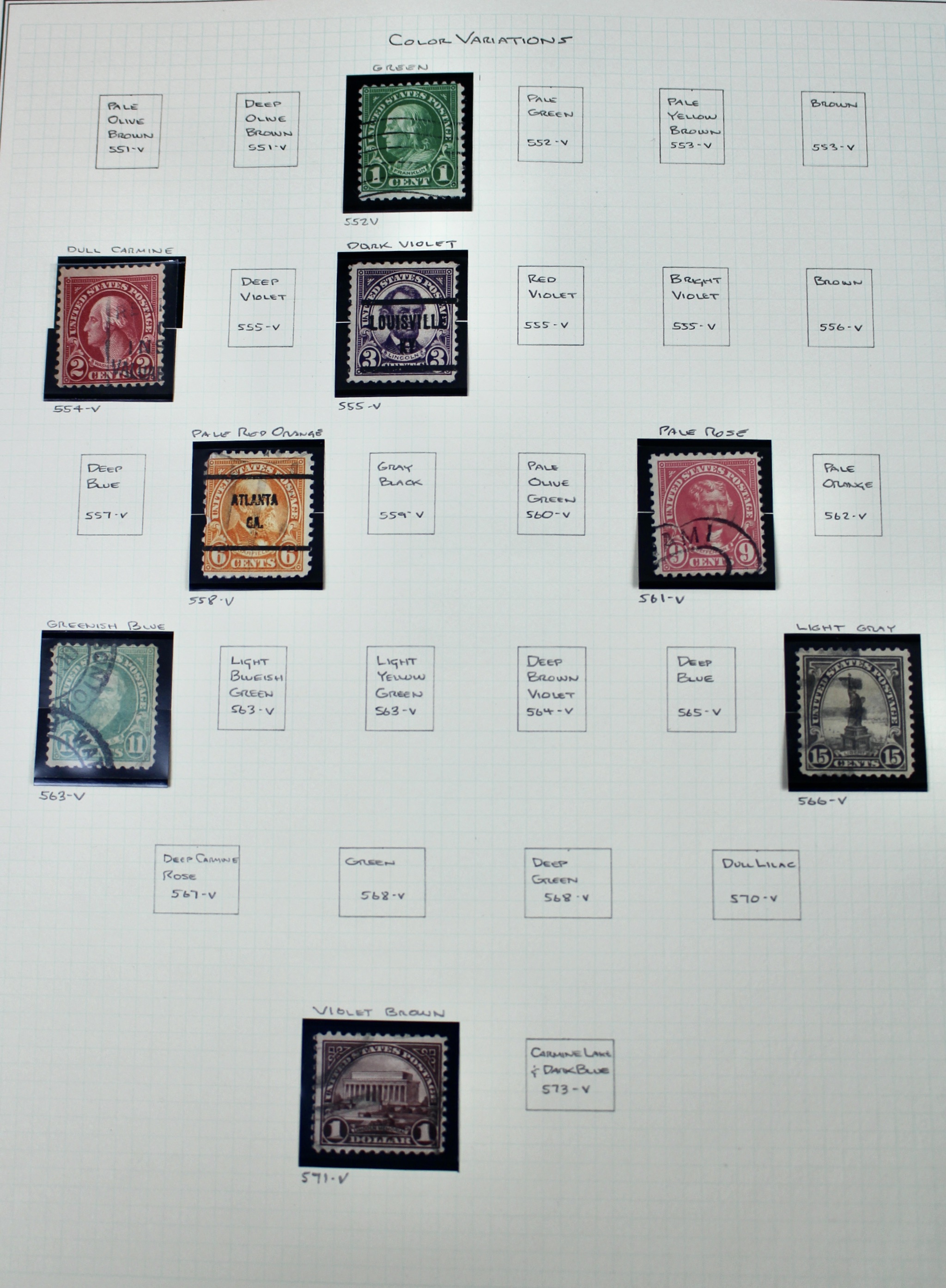 U.S. Postage Stamp Collection, Mint and Used, 1922 to 1968