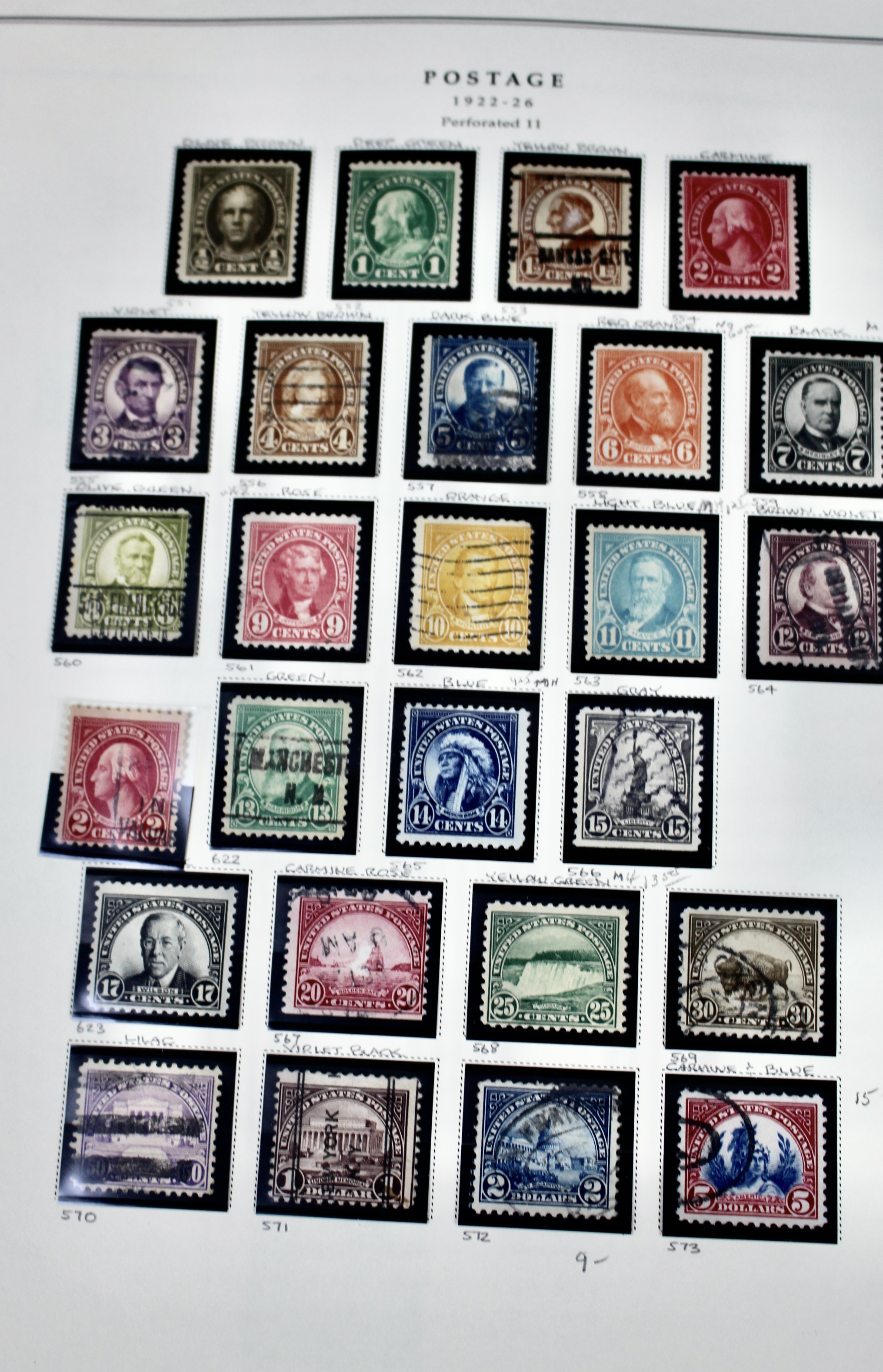 U.S. Postage Stamp Collection, Mint and Used, 1922 to 1968