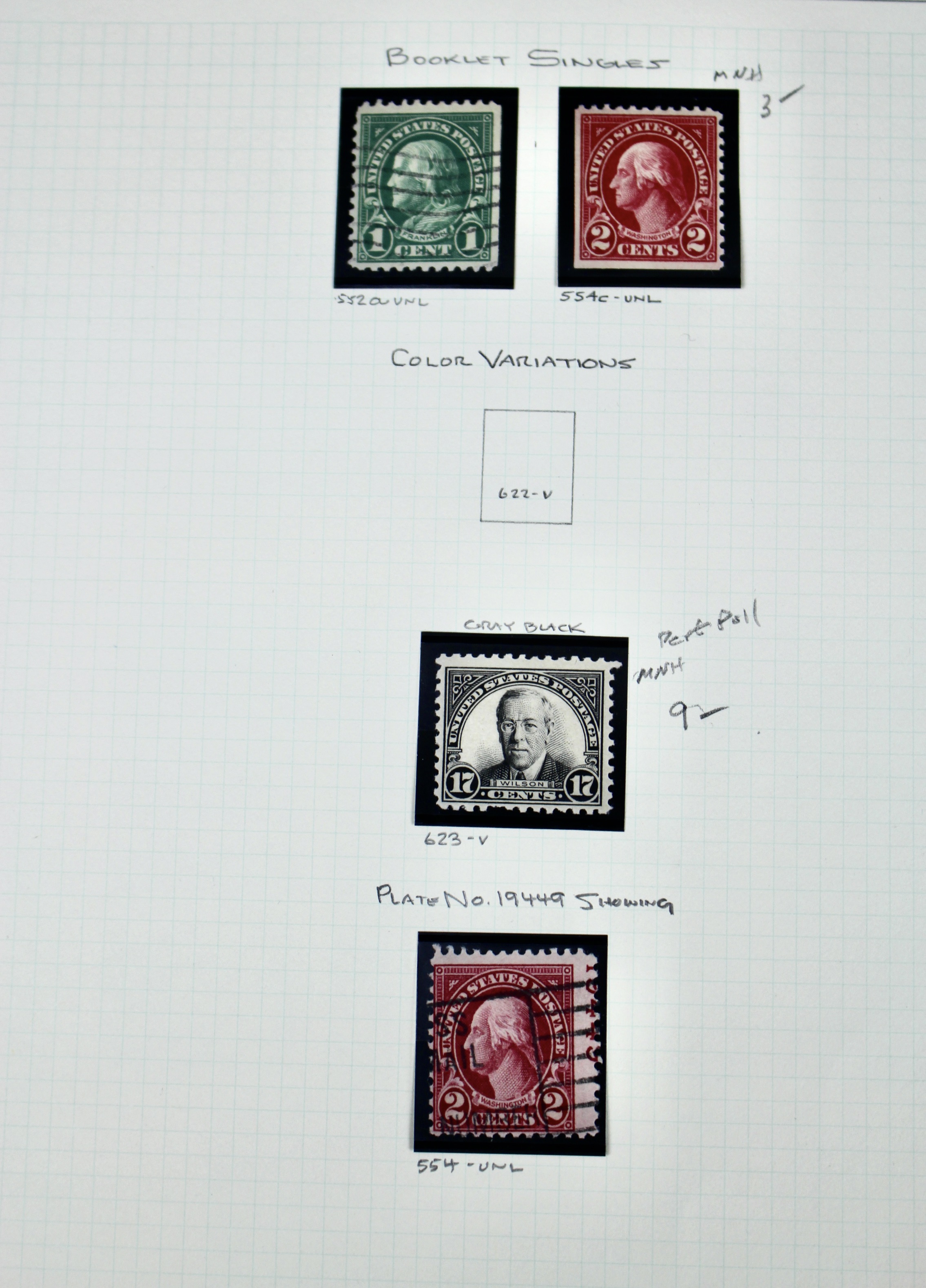 U.S. Postage Stamp Collection, Mint and Used, 1922 to 1968