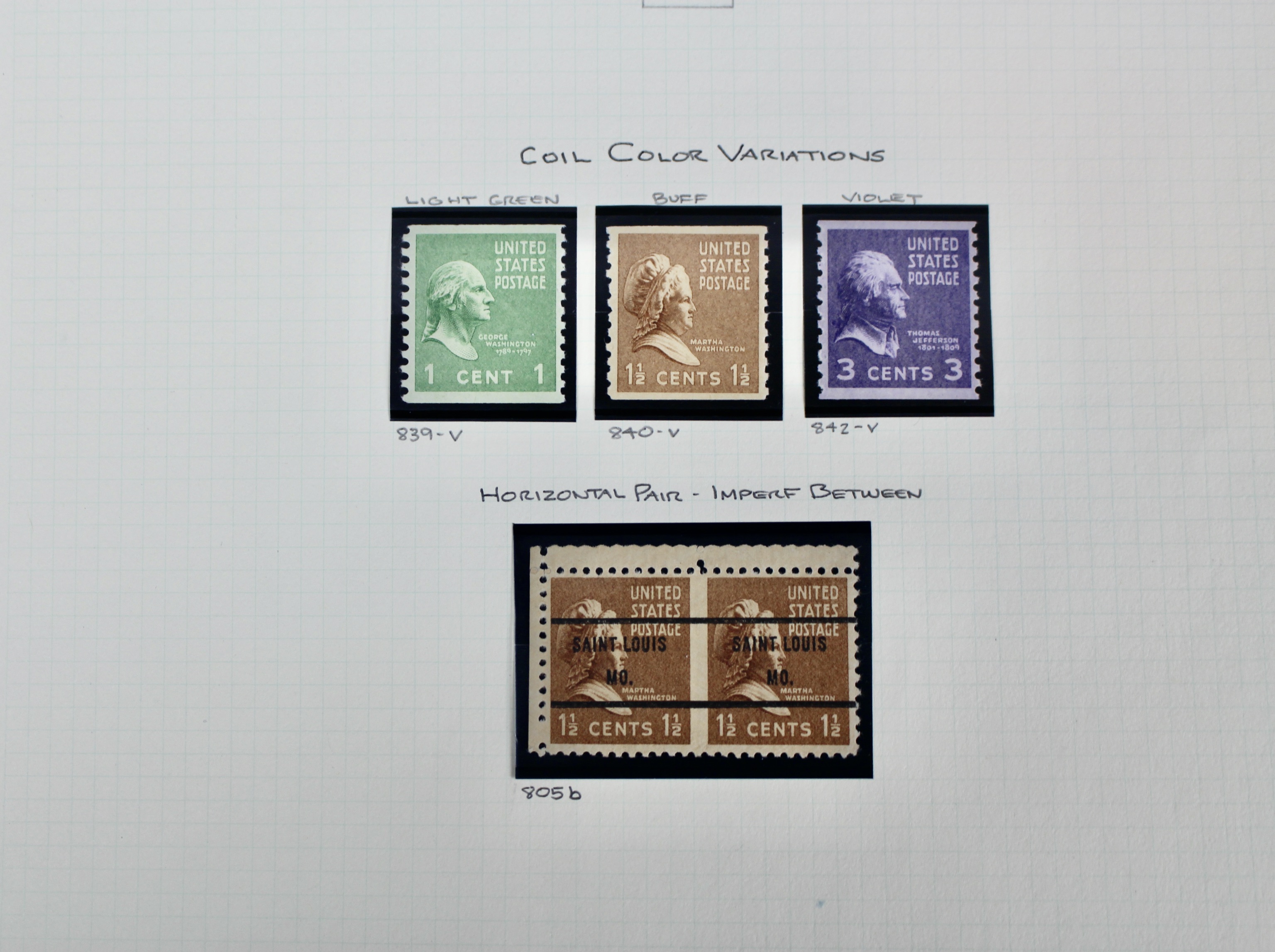 U.S. Postage Stamp Collection, Mint and Used, 1922 to 1968